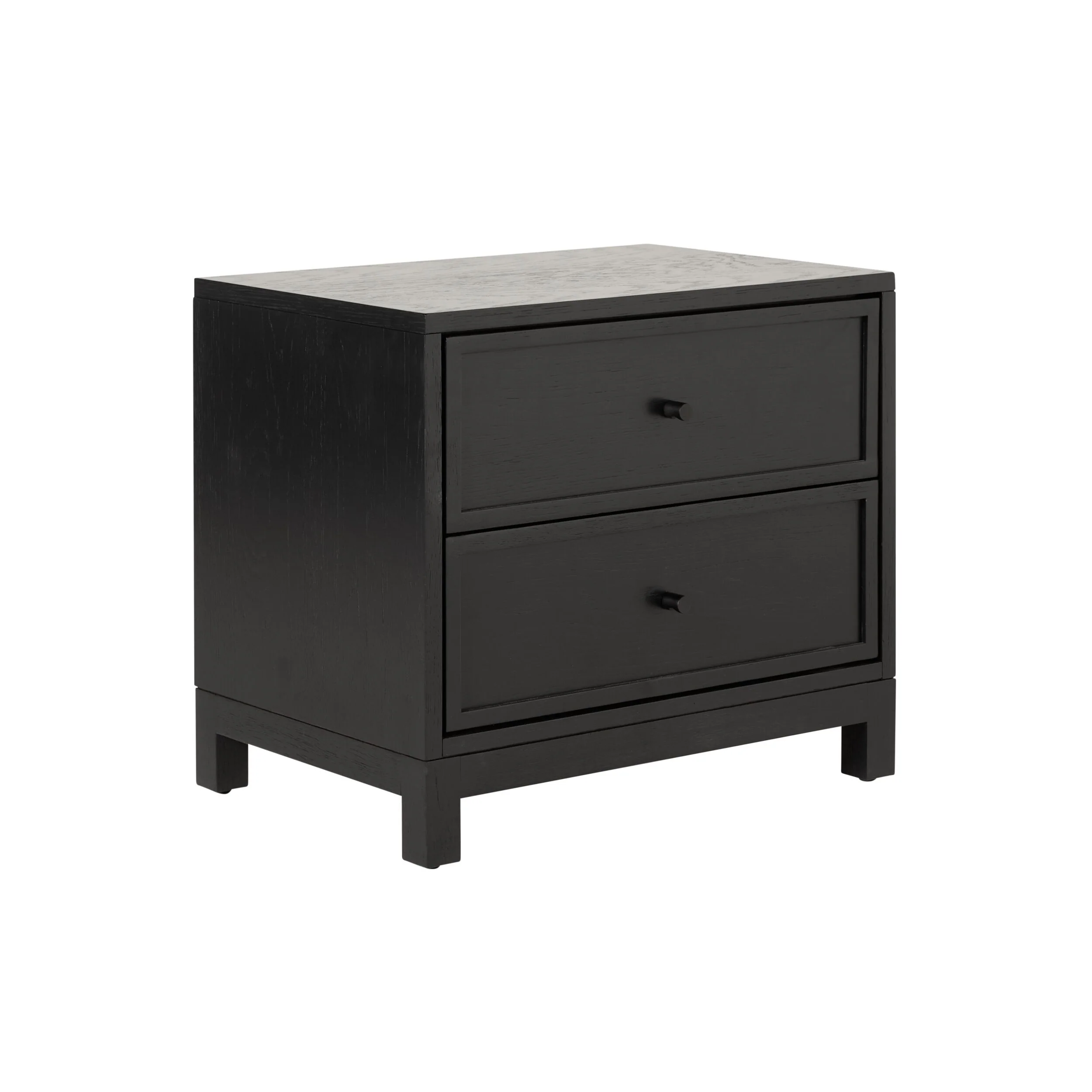 Avalon Small 2 Drawer Bedside Black - Image 2