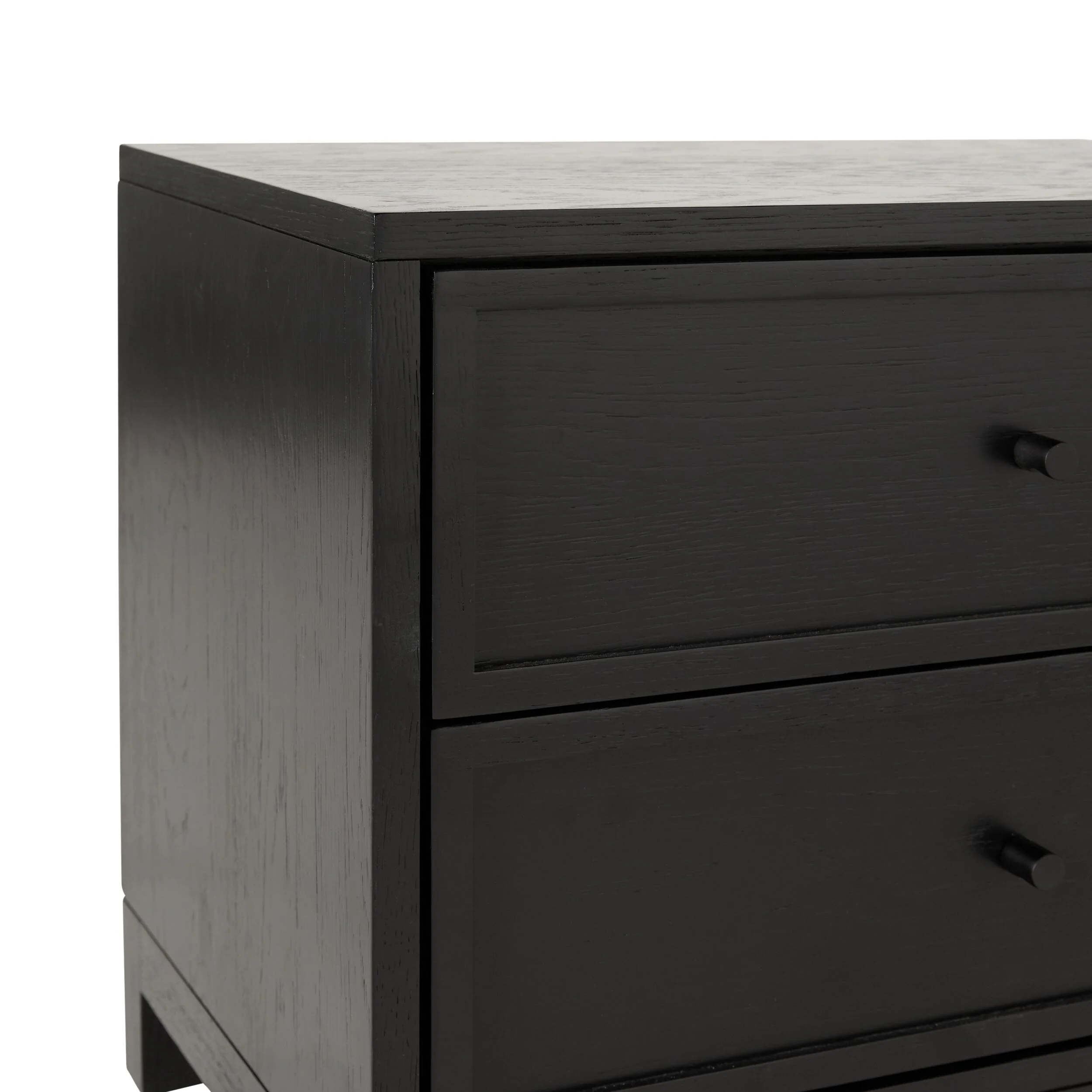 Avalon Small 2 Drawer Bedside Black - Image 6