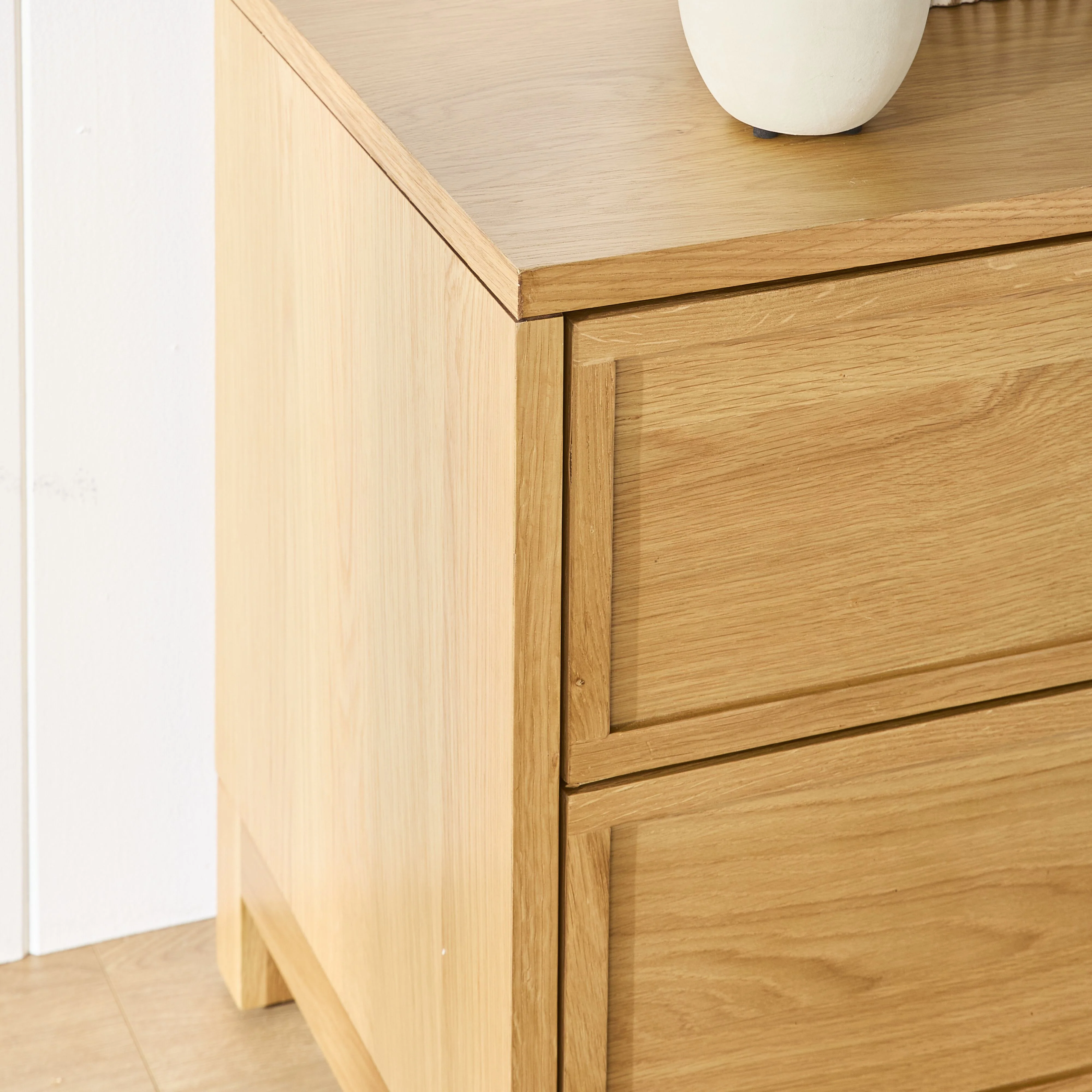 Avalon Small 2 Drawer Bedside Light Oak - Image 10
