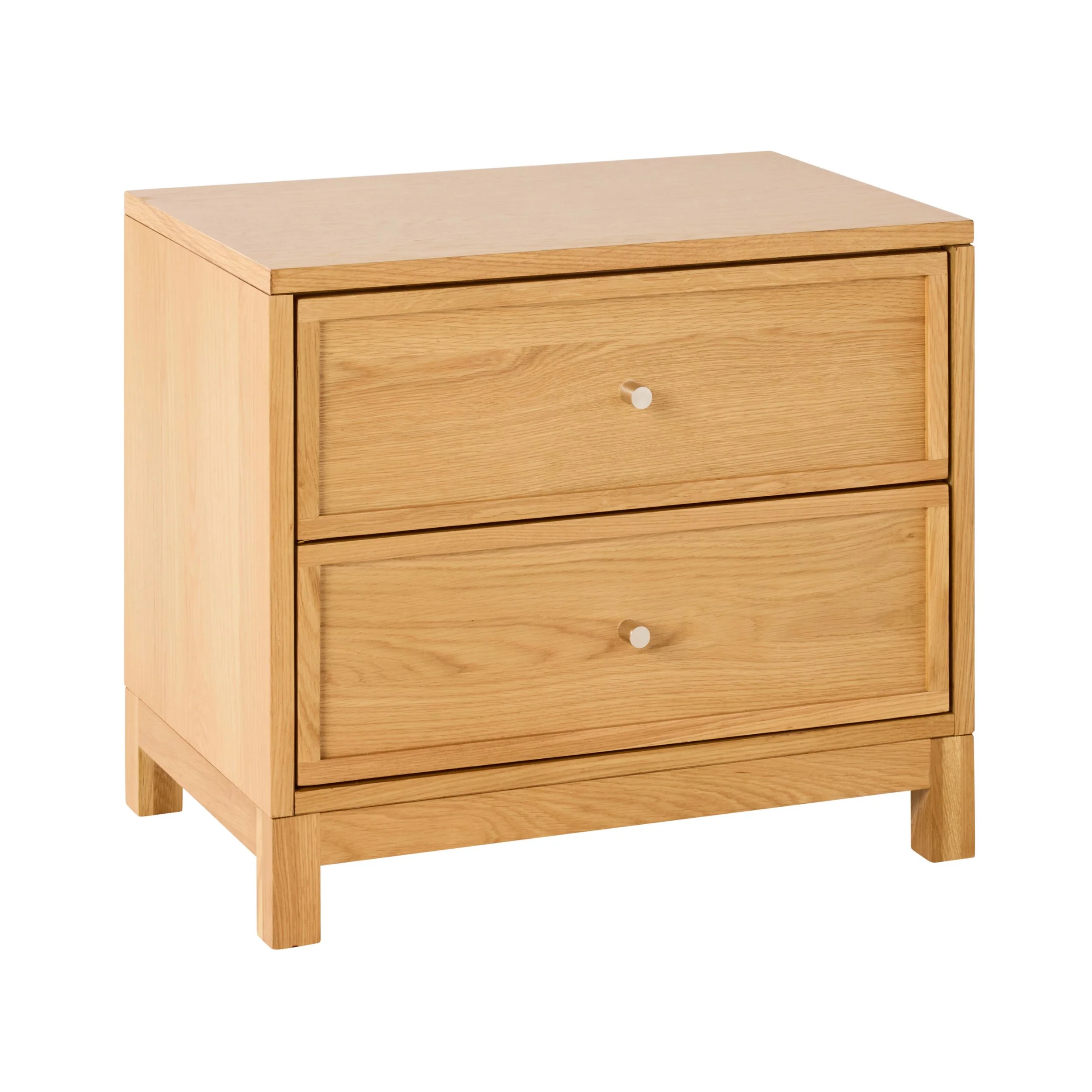 Avalon Small 2 Drawer Bedside Light Oak - Image 2