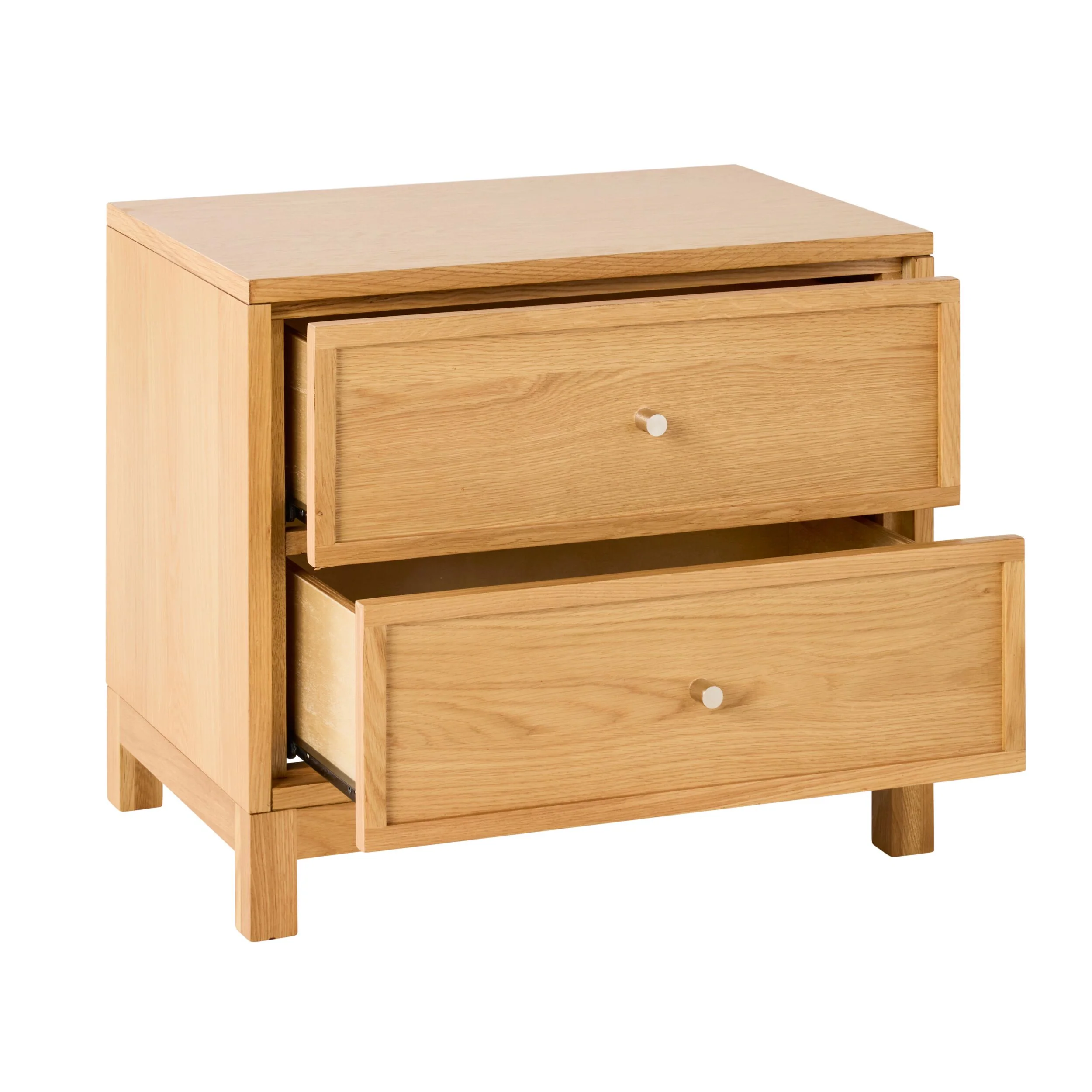 Avalon Small 2 Drawer Bedside Light Oak - Image 3