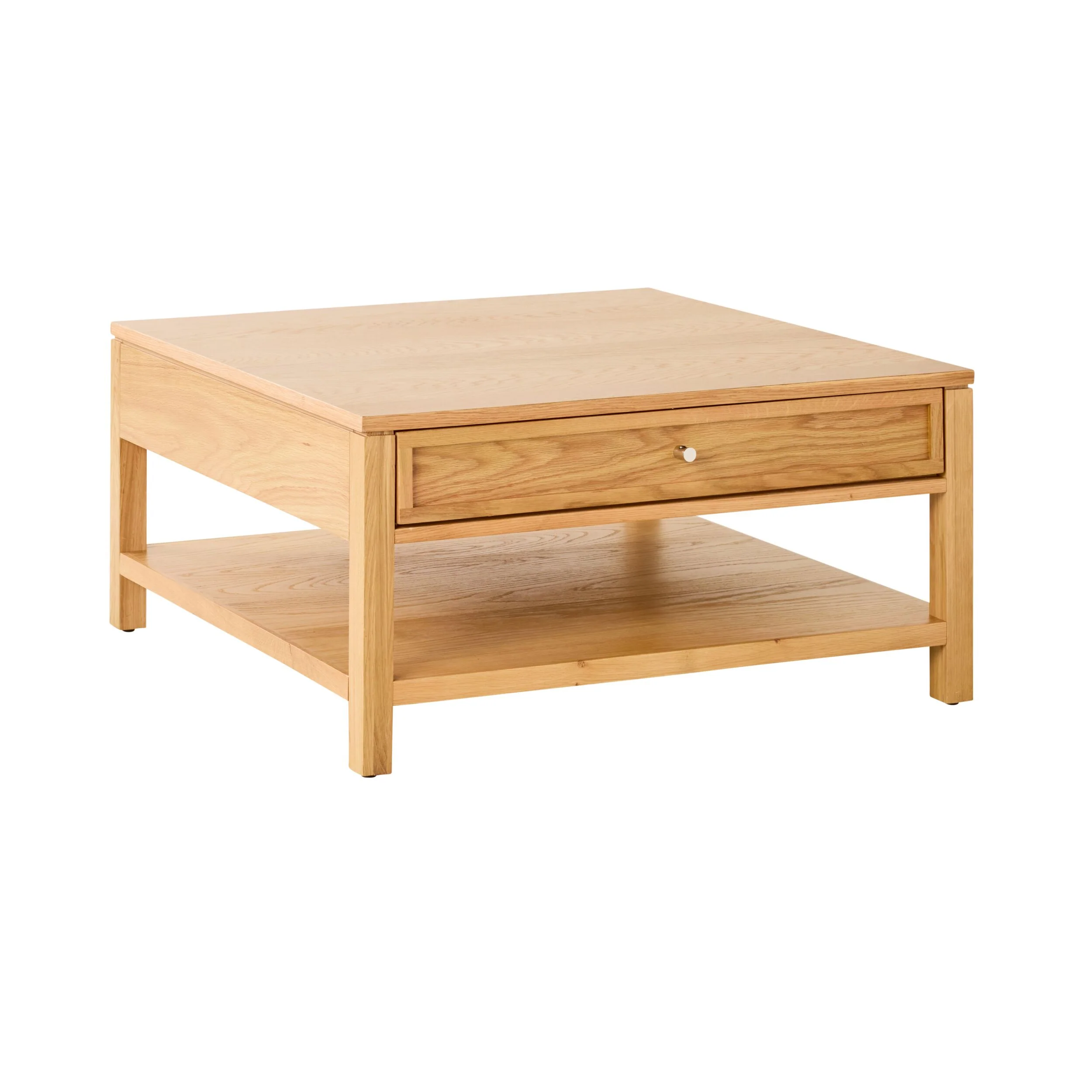 Avalon Square 2 Drawer Coffee Table Light Oak - Image 2