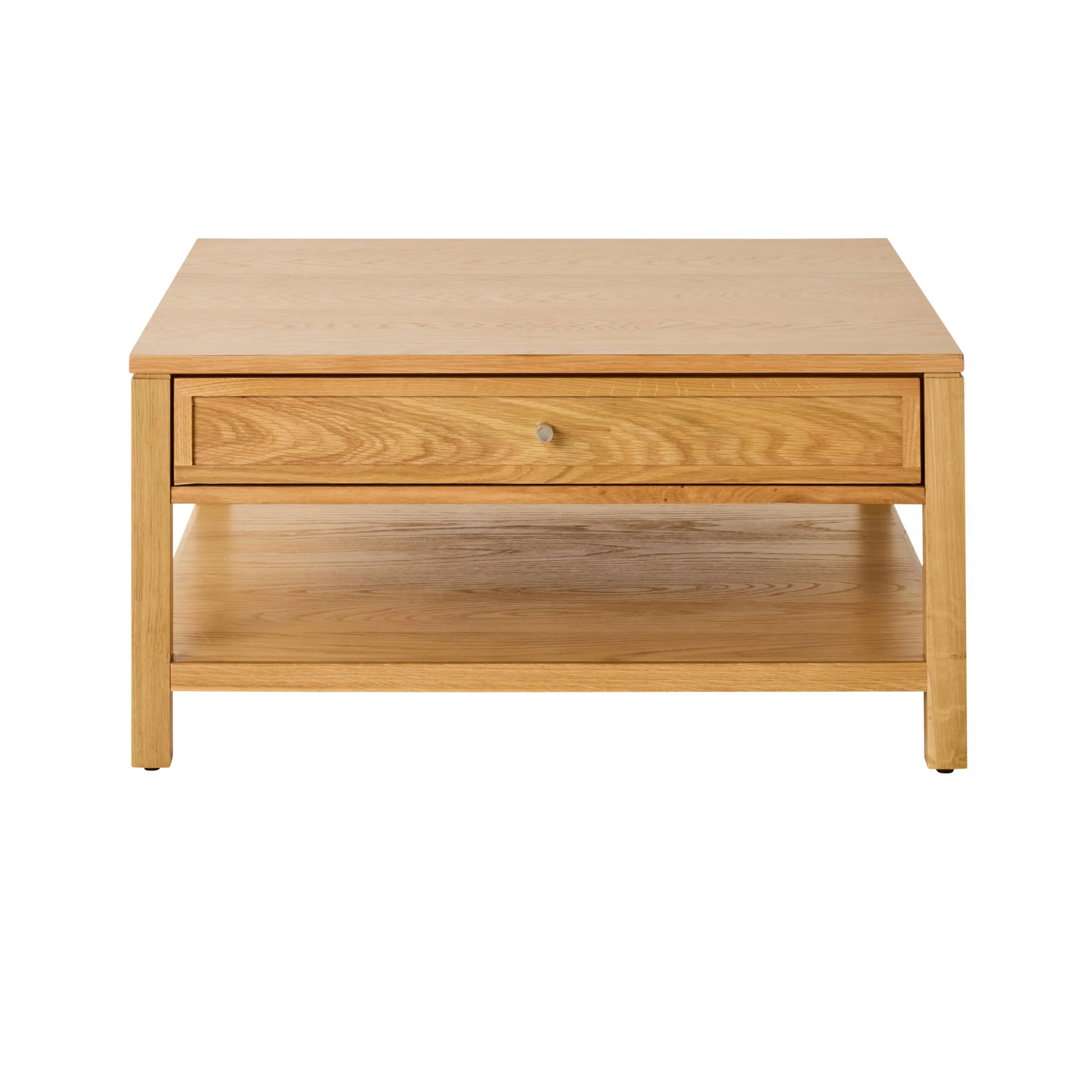 Avalon Square 2 Drawer Coffee Table Light Oak - Image 5