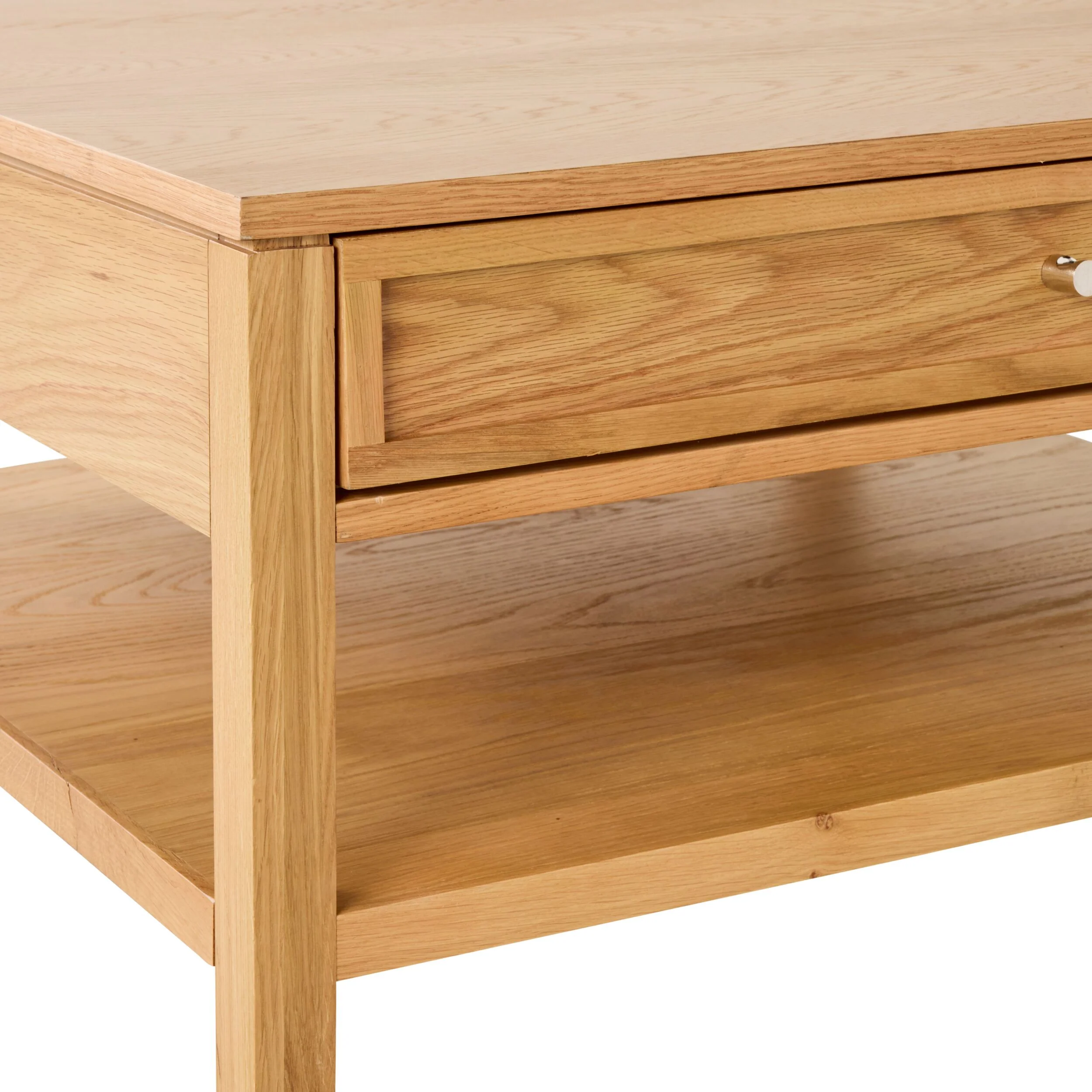 Avalon Square 2 Drawer Coffee Table Light Oak - Image 6