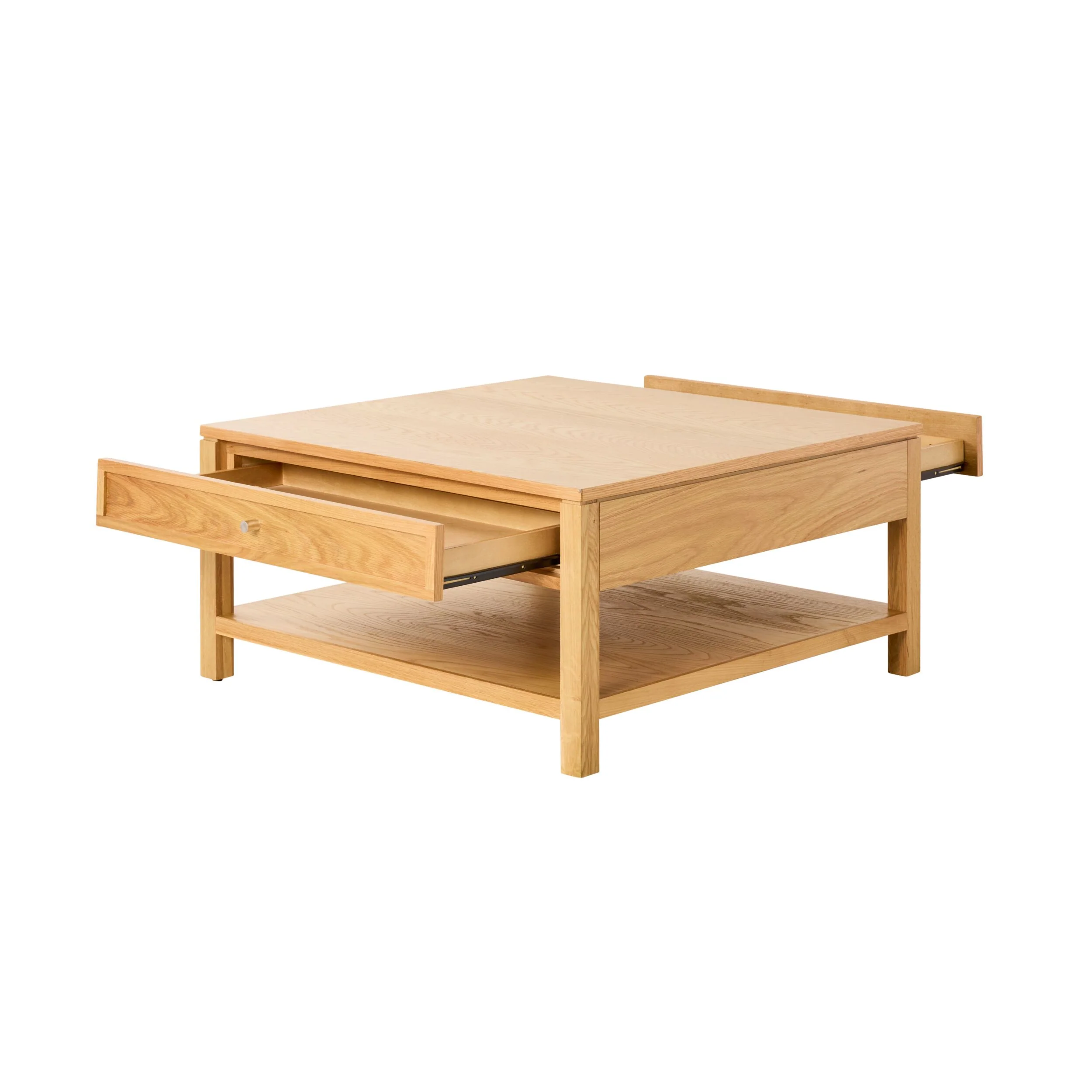 Avalon Square 2 Drawer Coffee Table Light Oak - Image 8