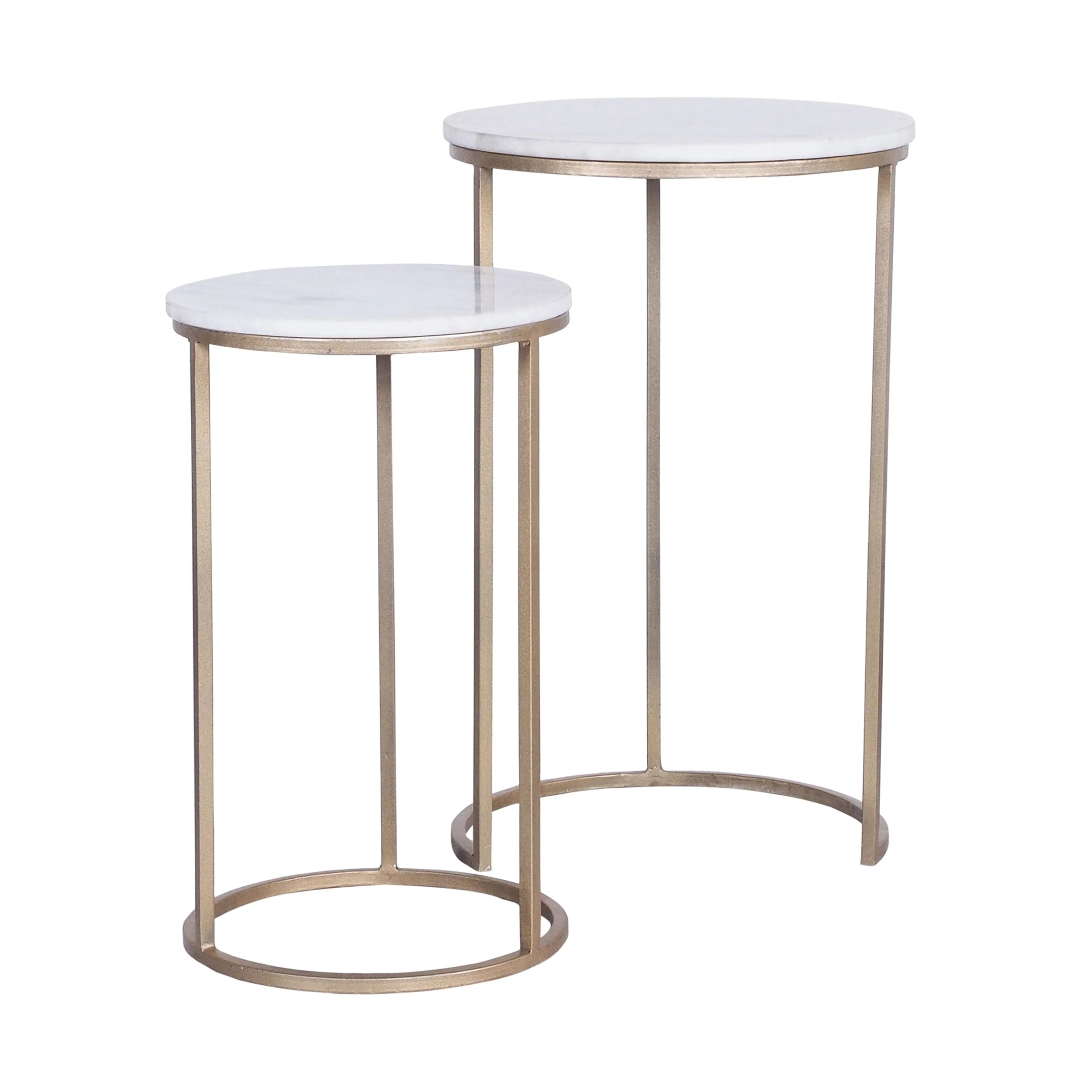 Avoca Marble Top Side Table Set of 2 - Image 3