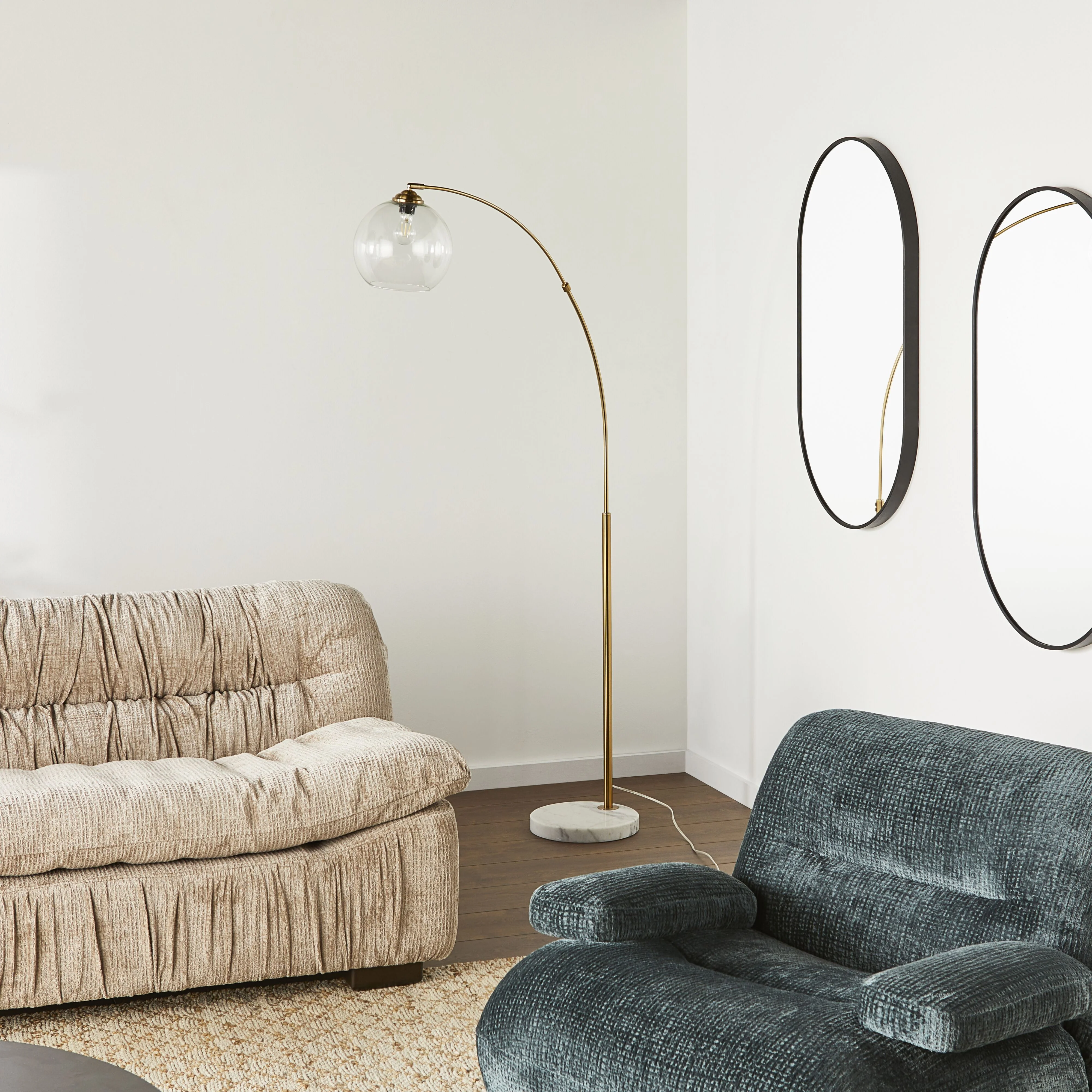 Azzedine Gold Metal Floor Lamp 166cm - Image 6