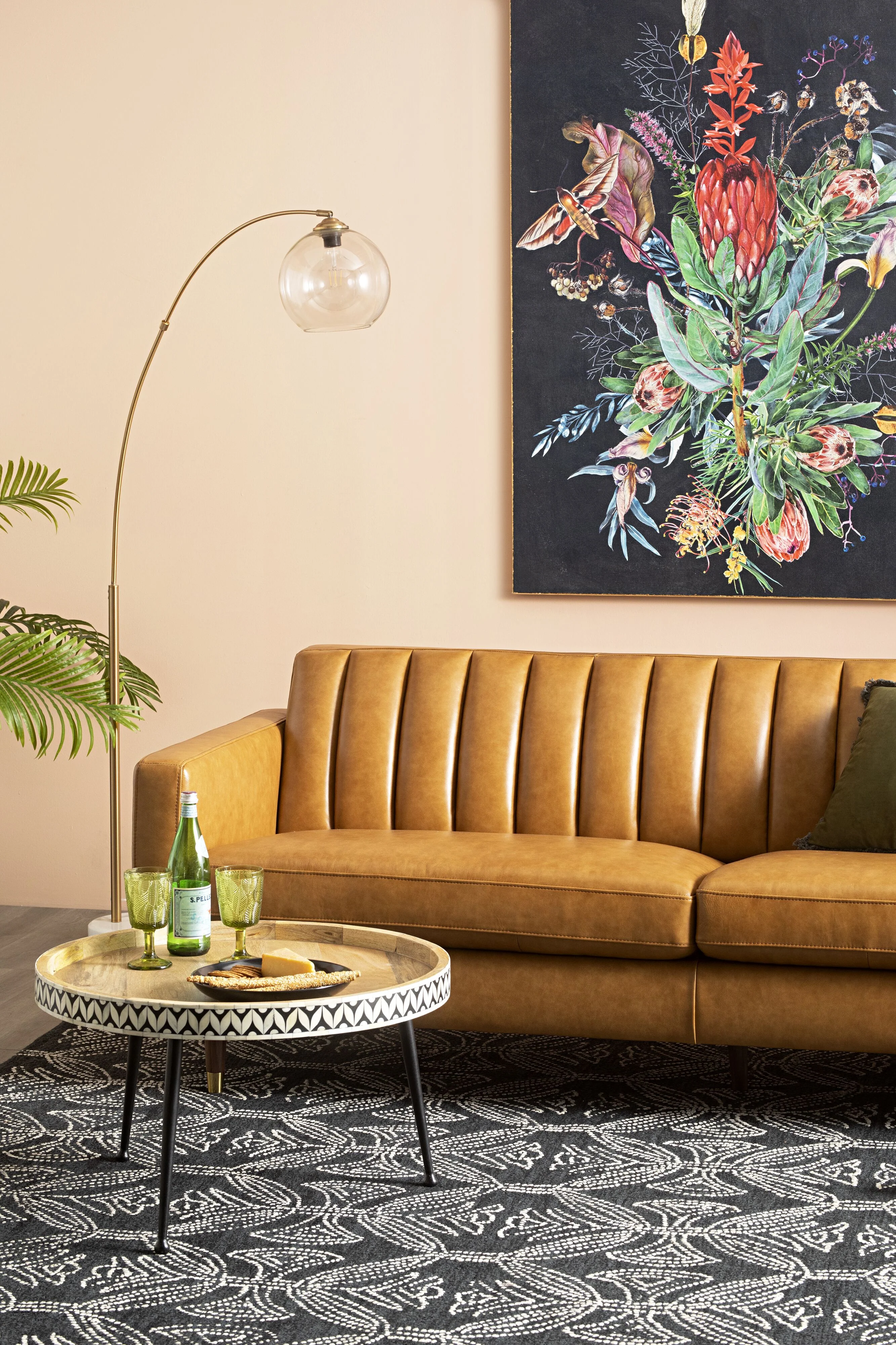 Azzedine Gold Metal Floor Lamp 166cm - Image 7