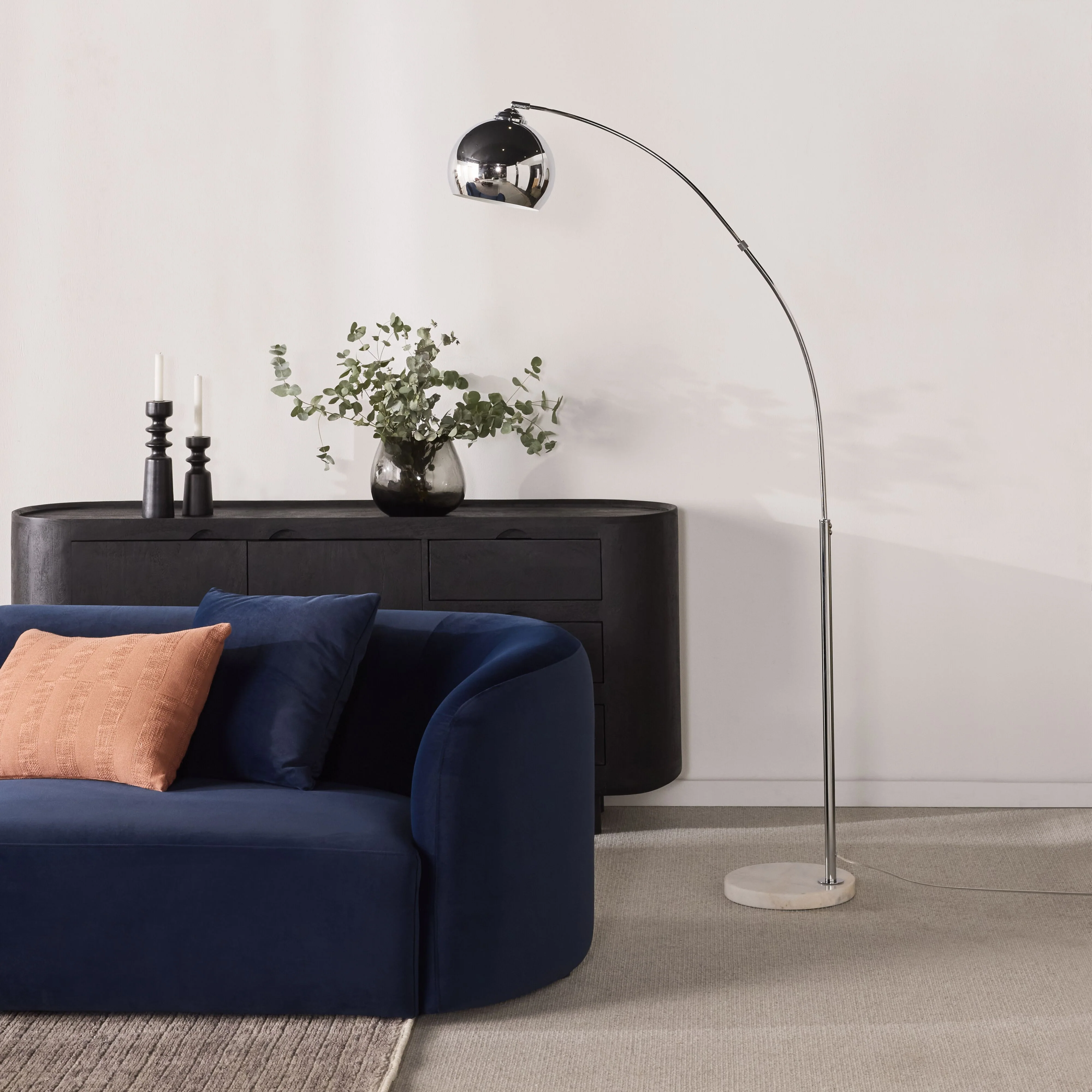 Azzedine Silver Floor Lamp 166cm - Image 5
