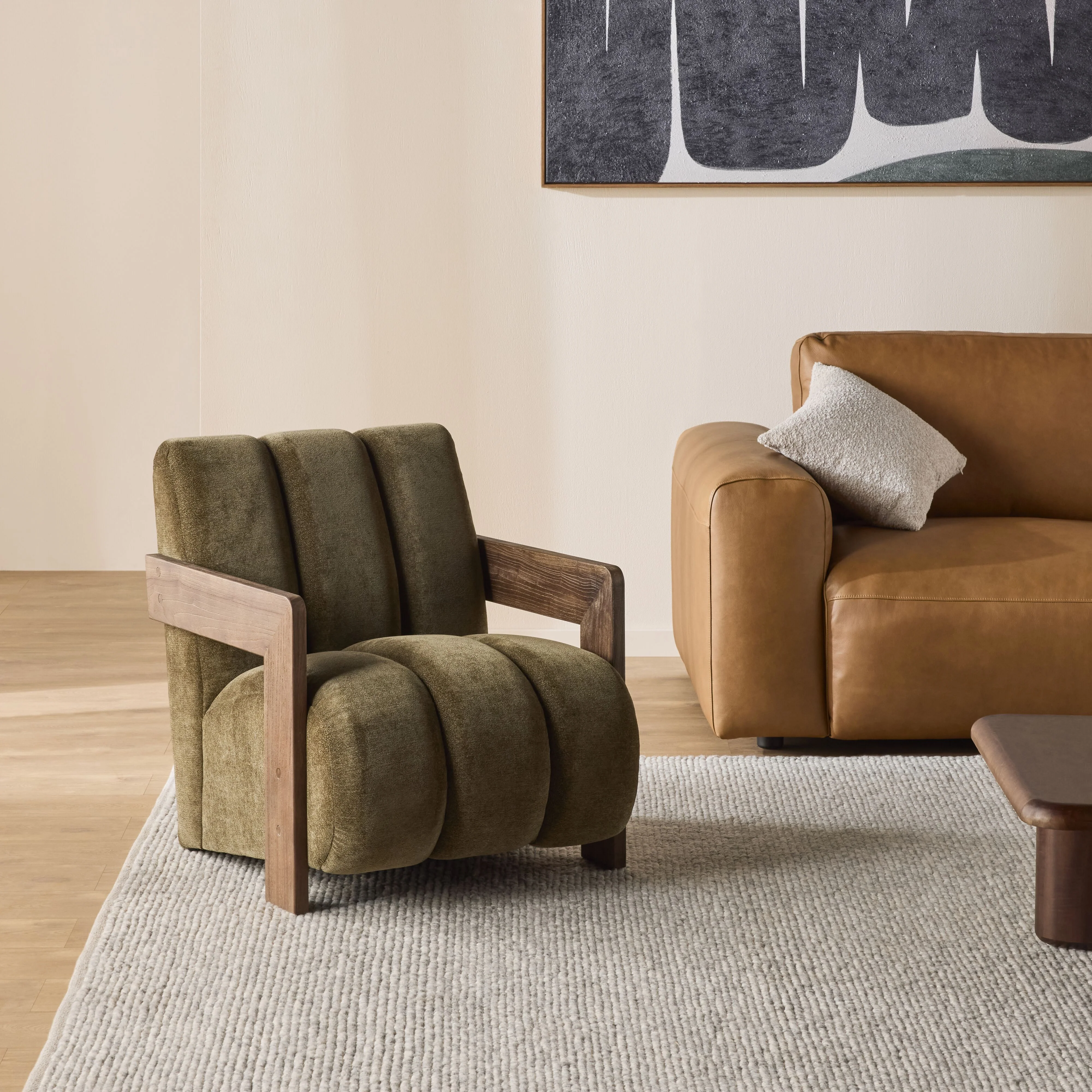 Banjo Occasional Chair Olive Hues - Image 7