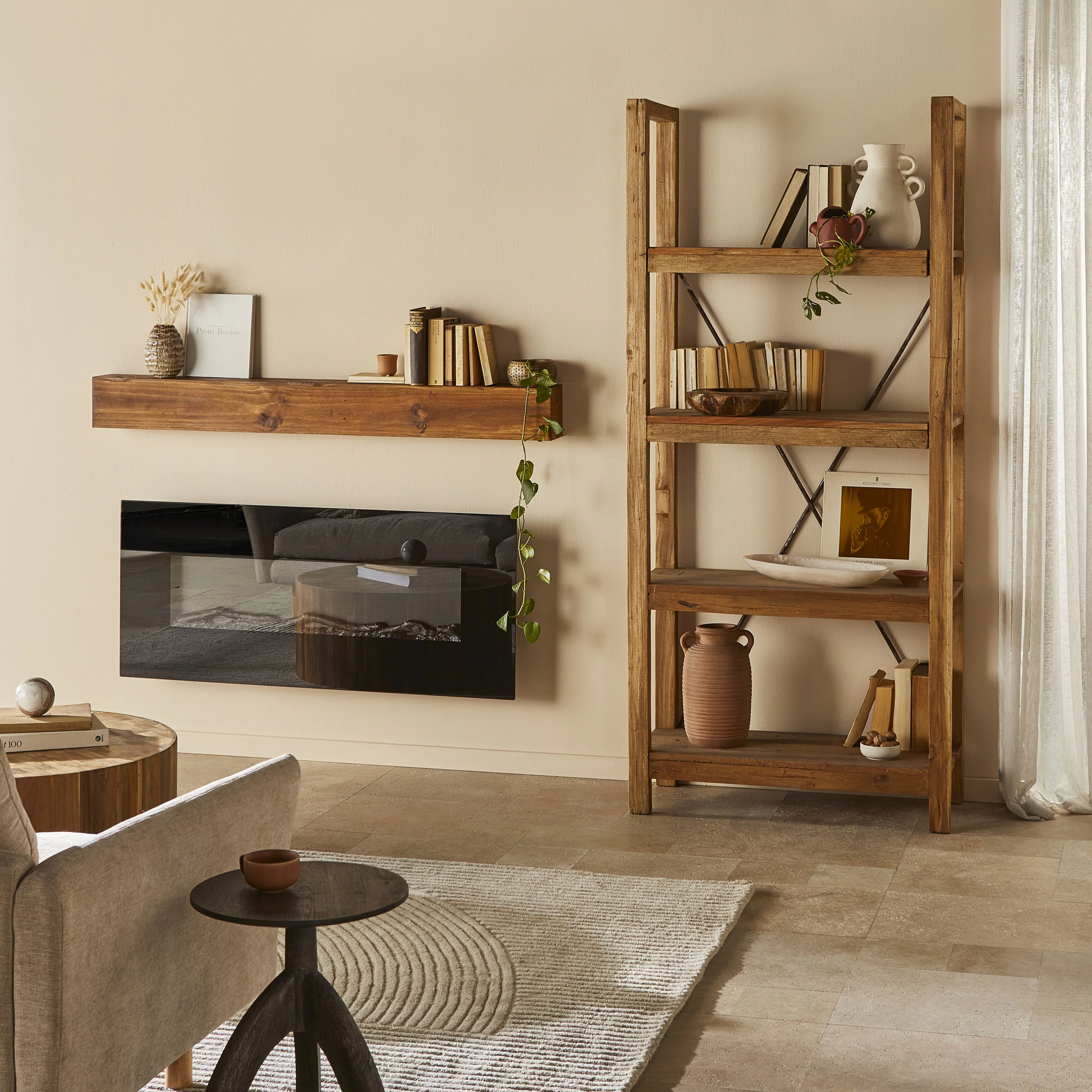Barndo Reclaimed Bookcase 90 x 200 x 39cm - Image 8