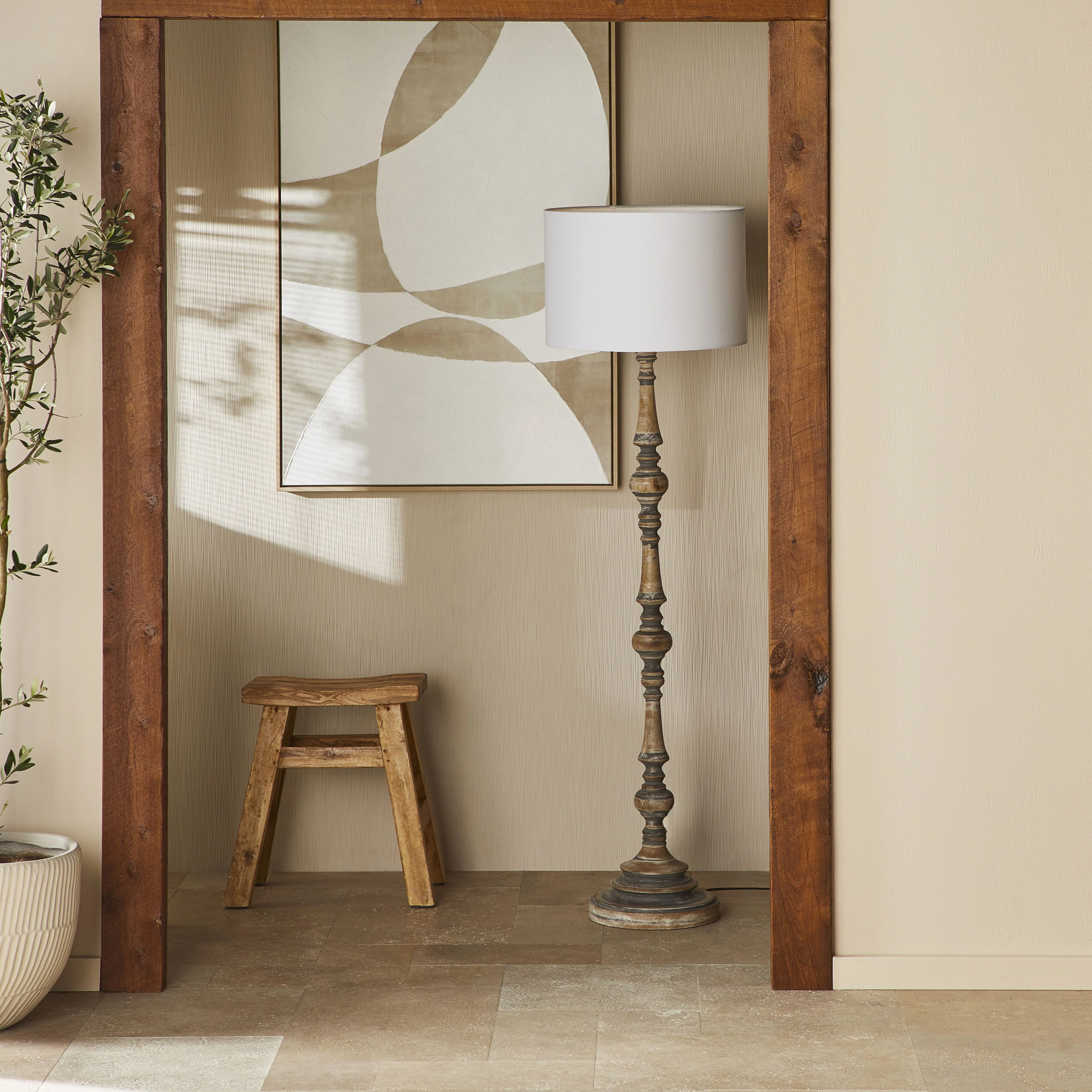 Barndo Reclaimed Low Stool - Image 6