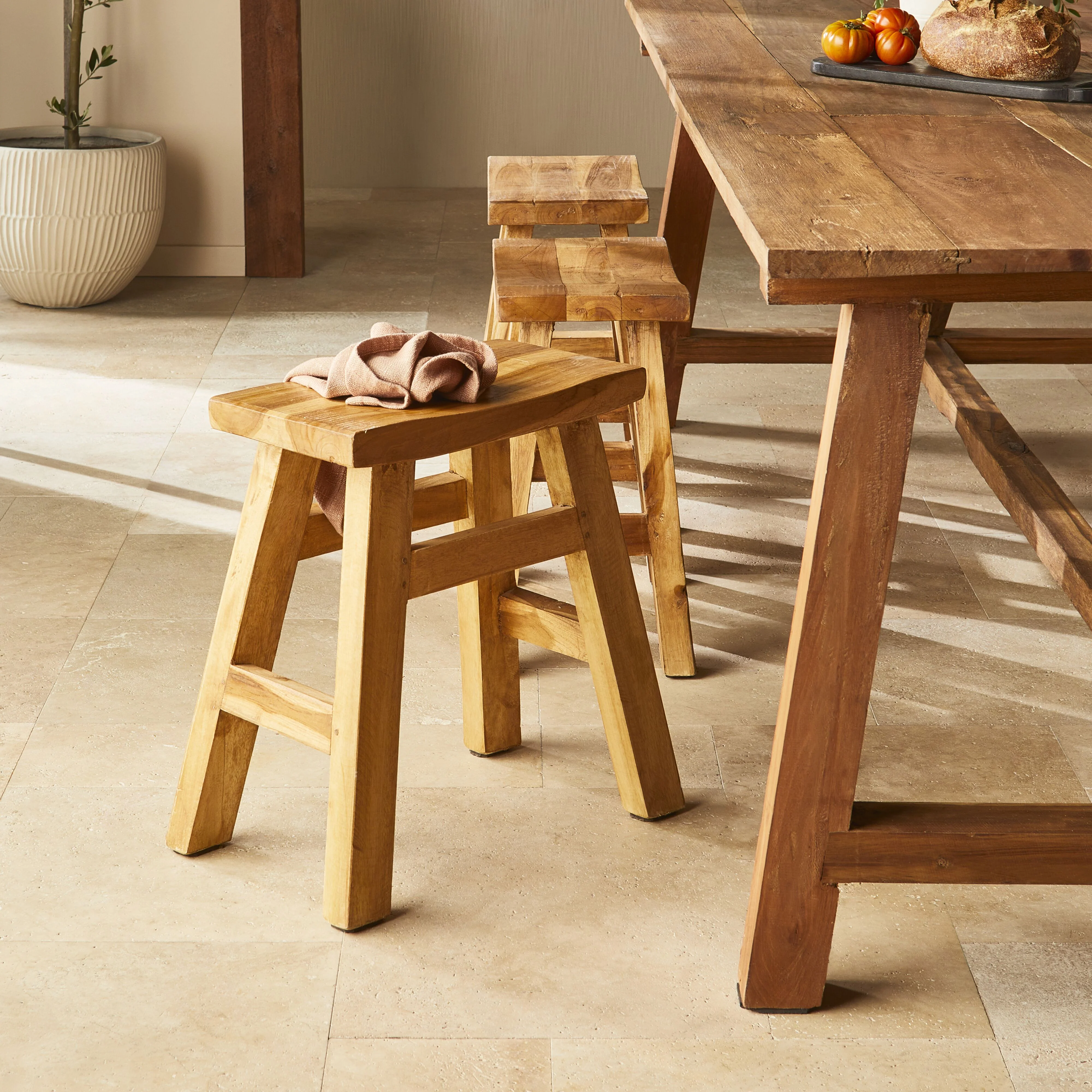 Barndo Reclaimed Low Stool - Image 7