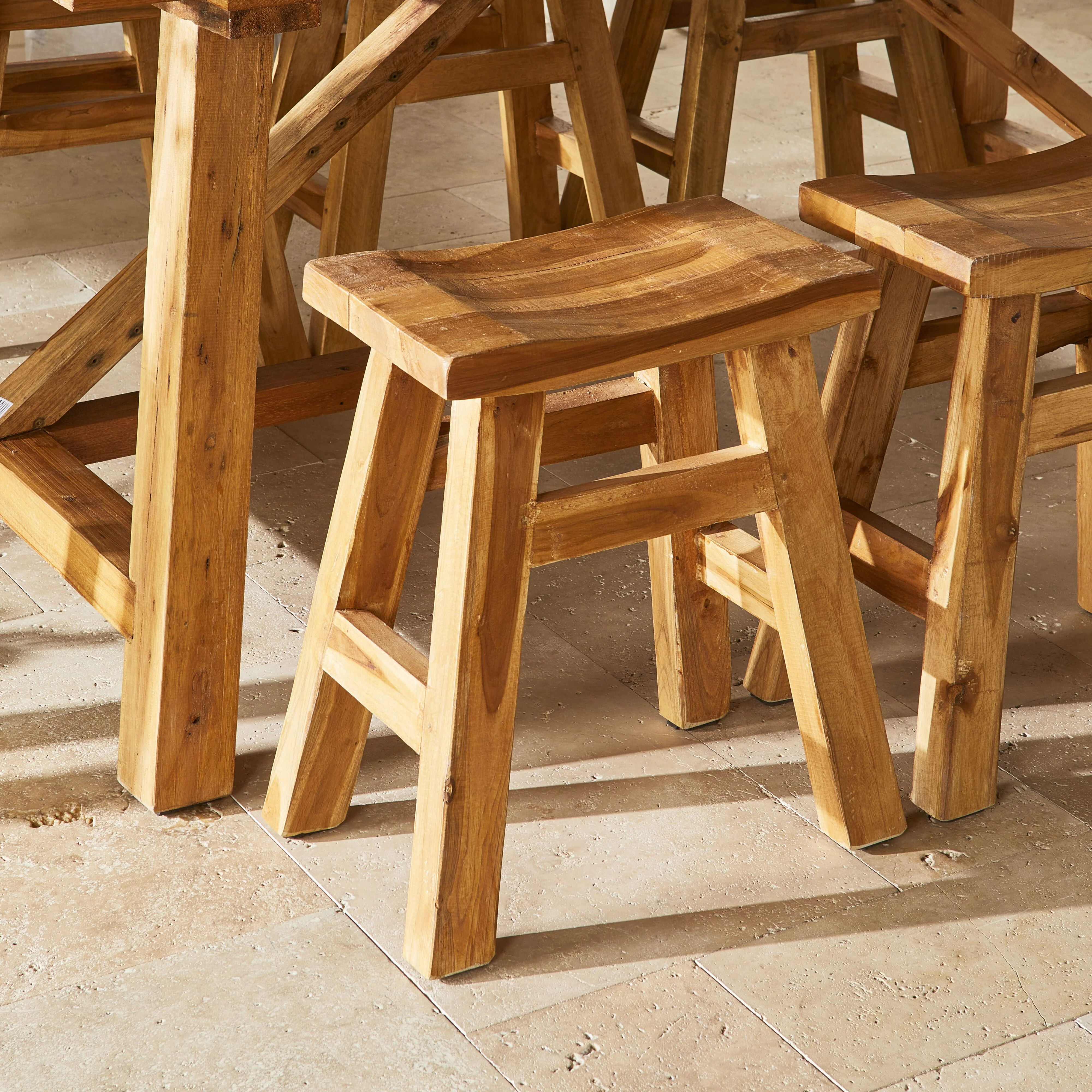 Barndo Reclaimed Low Stool - Image 9