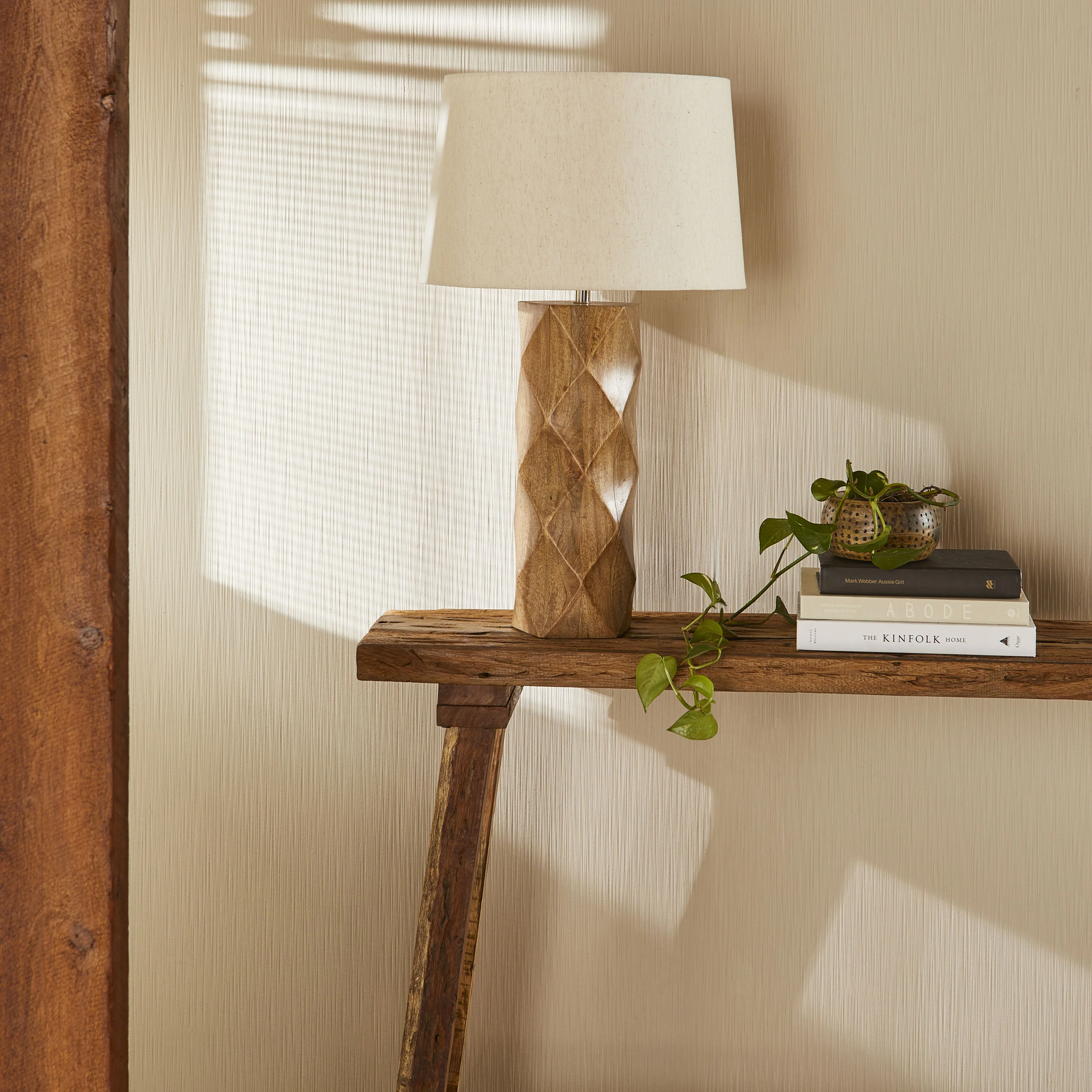 Basma Wooden Table Lamp 65cm - Image 4