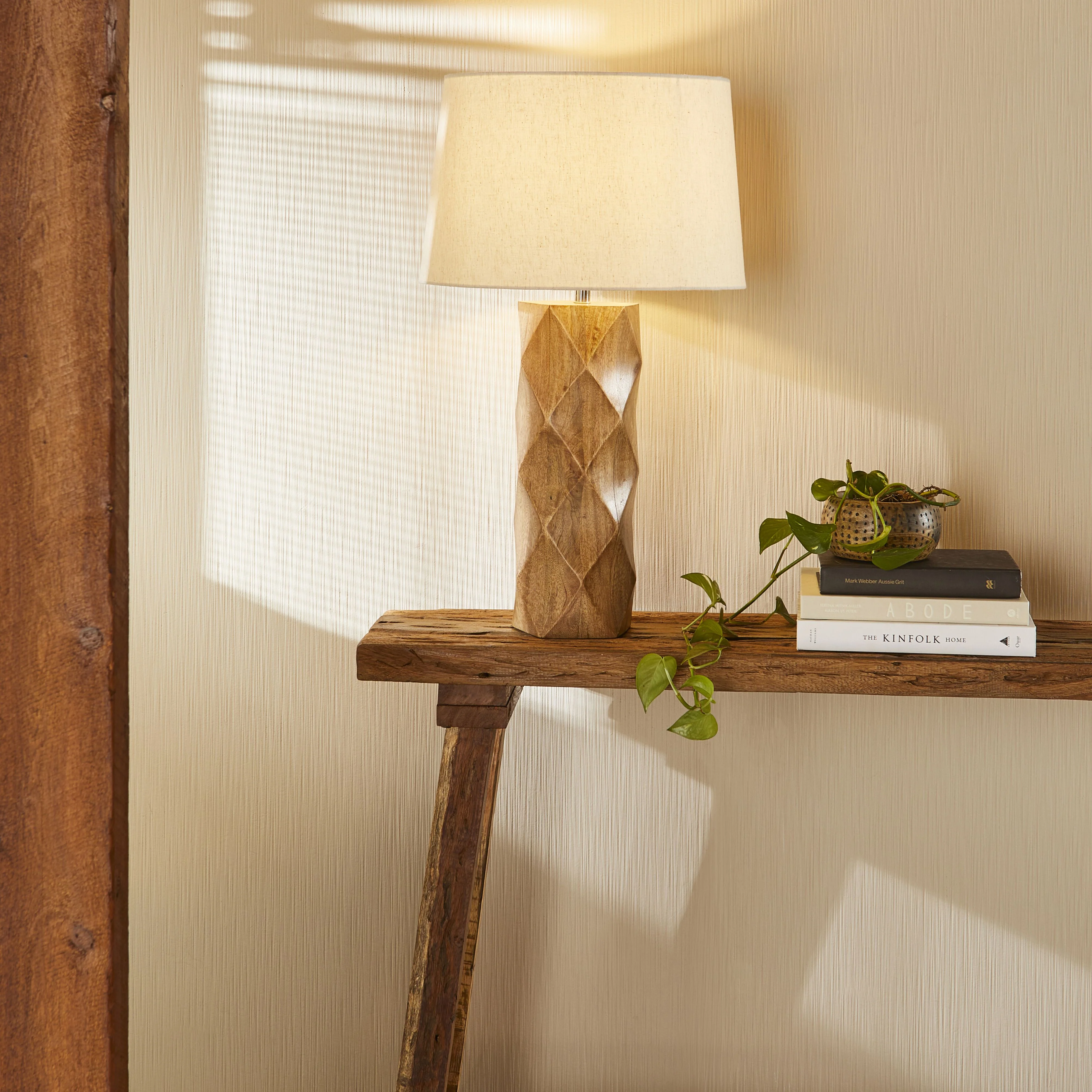 Basma Wooden Table Lamp 65cm - Image 5