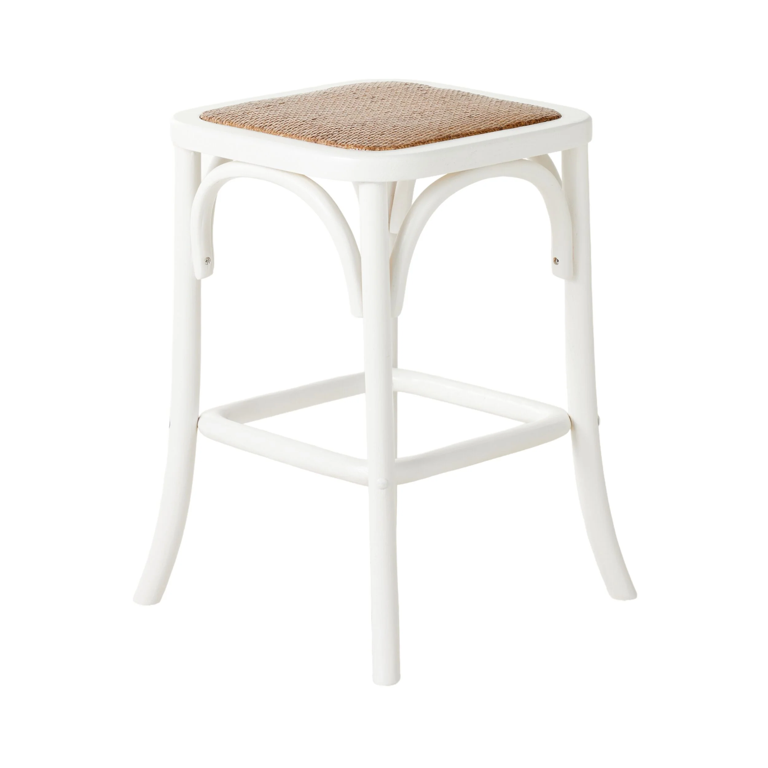 Bastion Backless Bar Stool White - Image 2