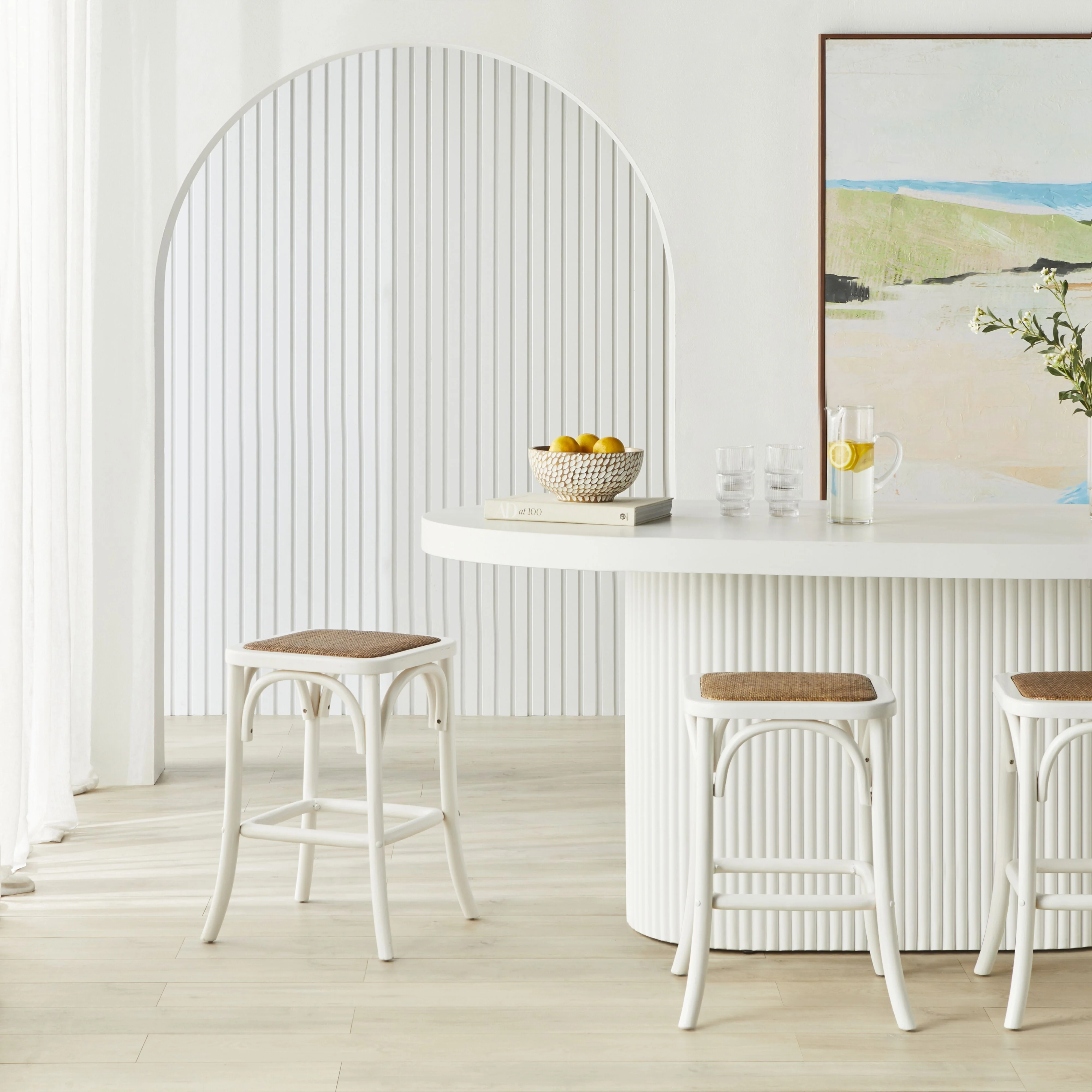 Bastion Backless Bar Stool White - Image 6