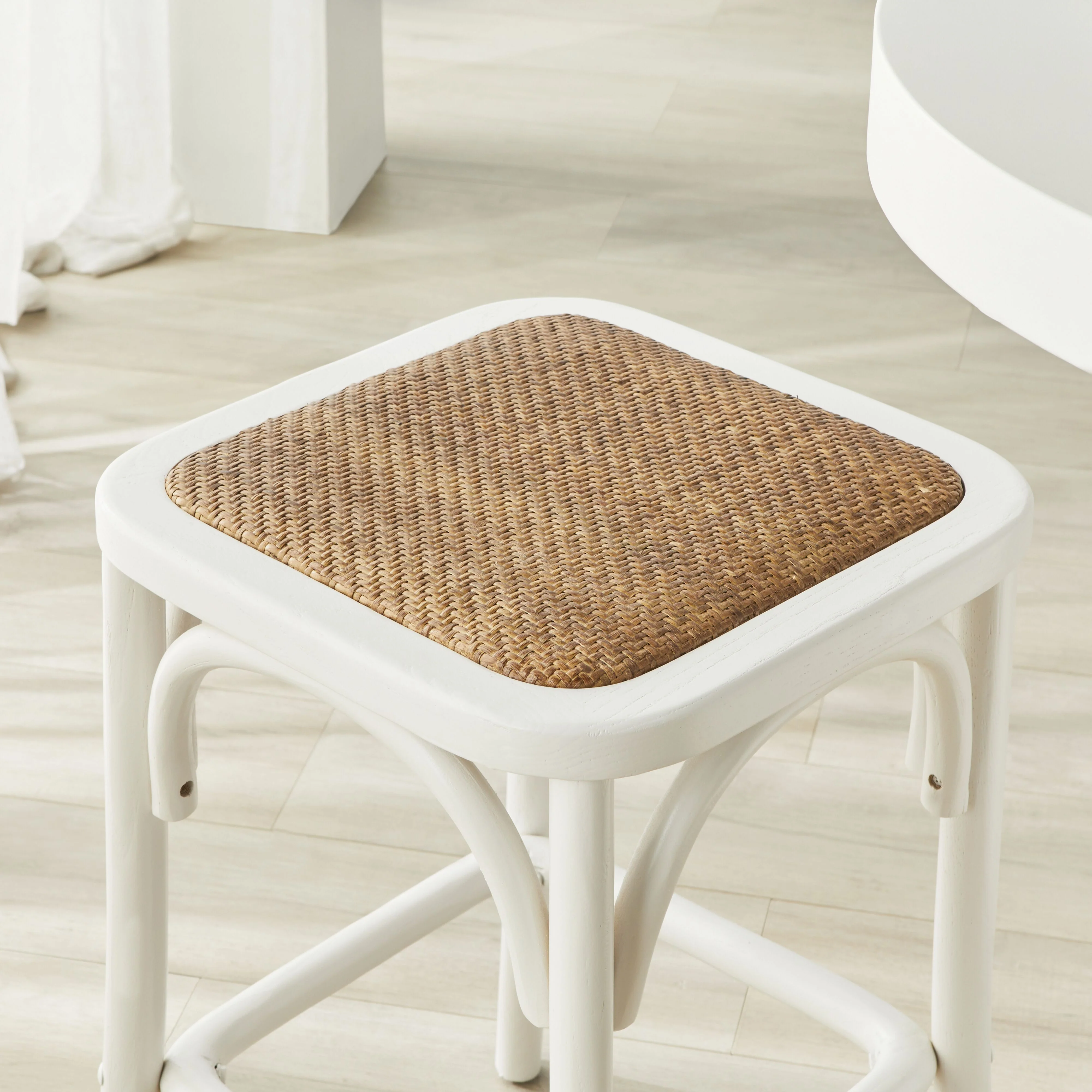 Bastion Backless Bar Stool White - Image 7