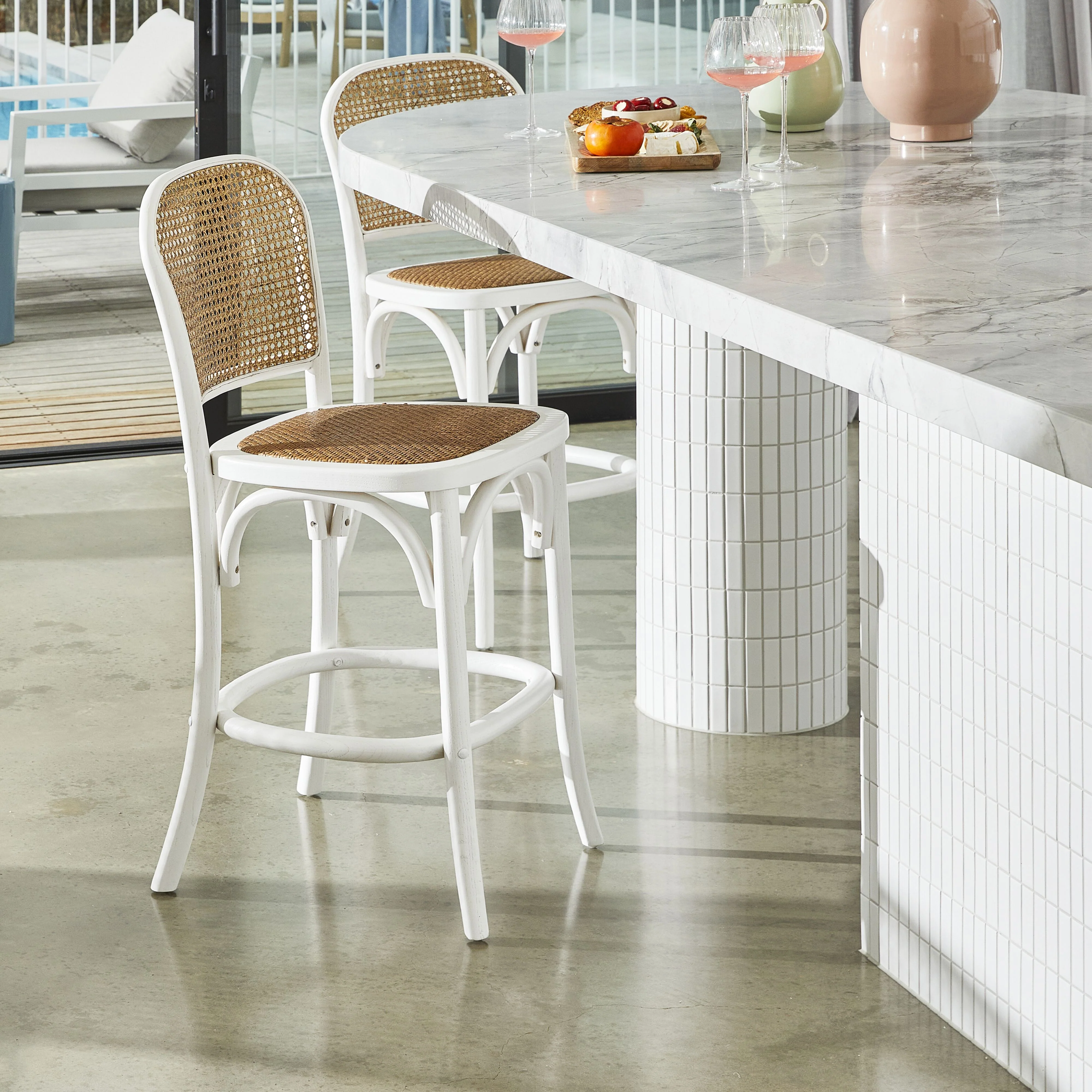 Bastion Bar Stool White - Image 7