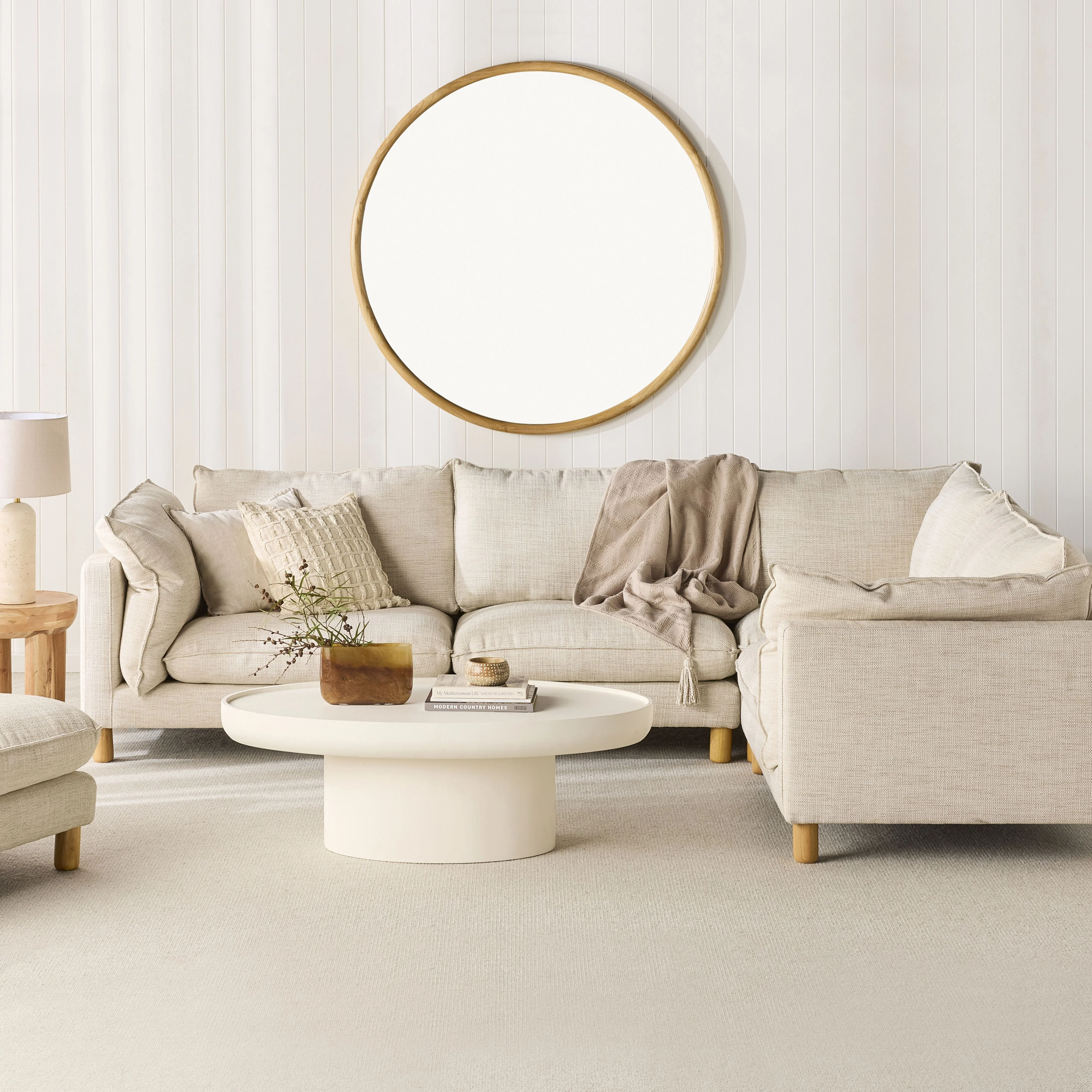Bay View Round Wooden Mirror Extra Large 140cm - Image 5