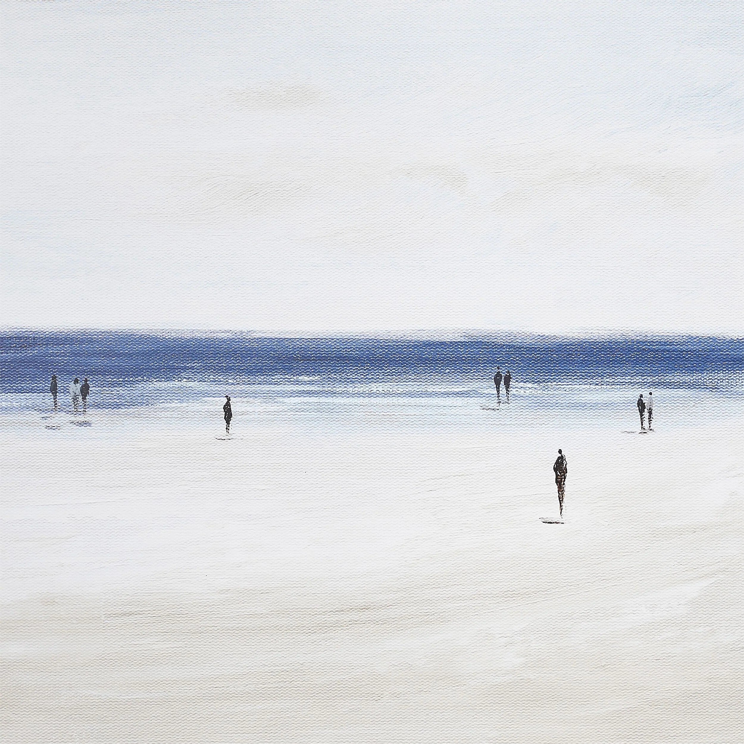 Beach Walkers Canvas Print 102.6x102.6cm - Image 2