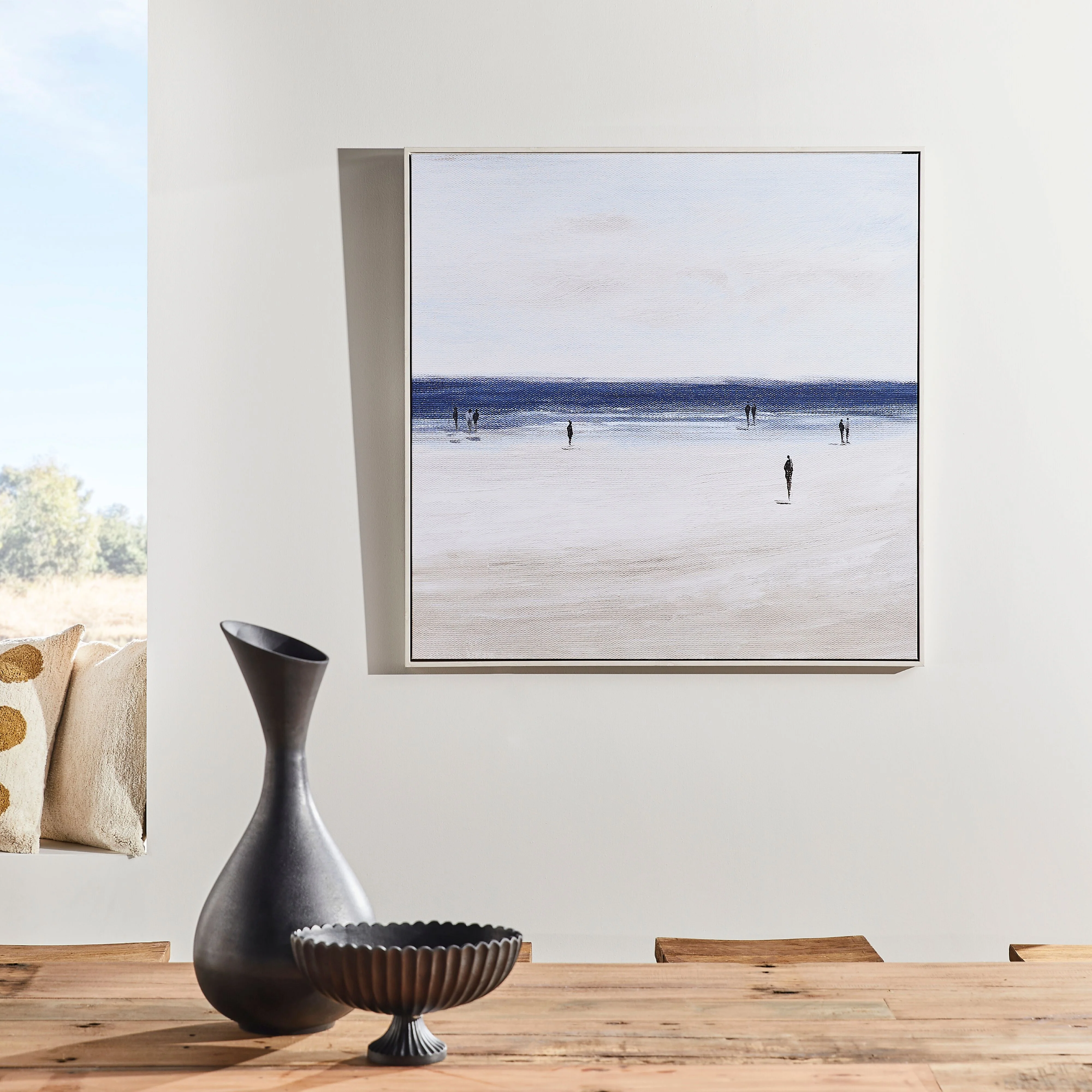 Beach Walkers Canvas Print 102.6x102.6cm - Image 4