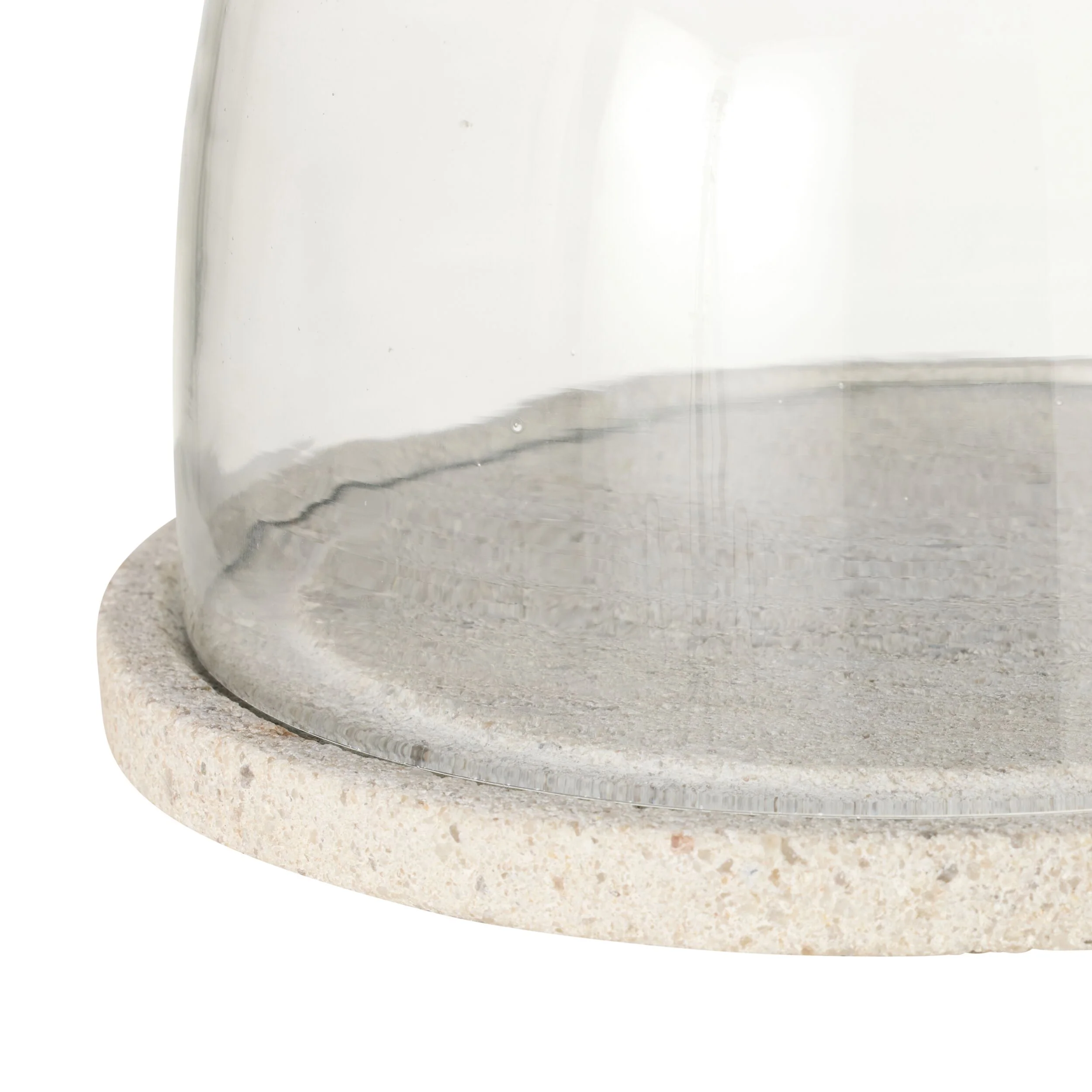 Beige Marble And Glass Cheese Dome - Image 2