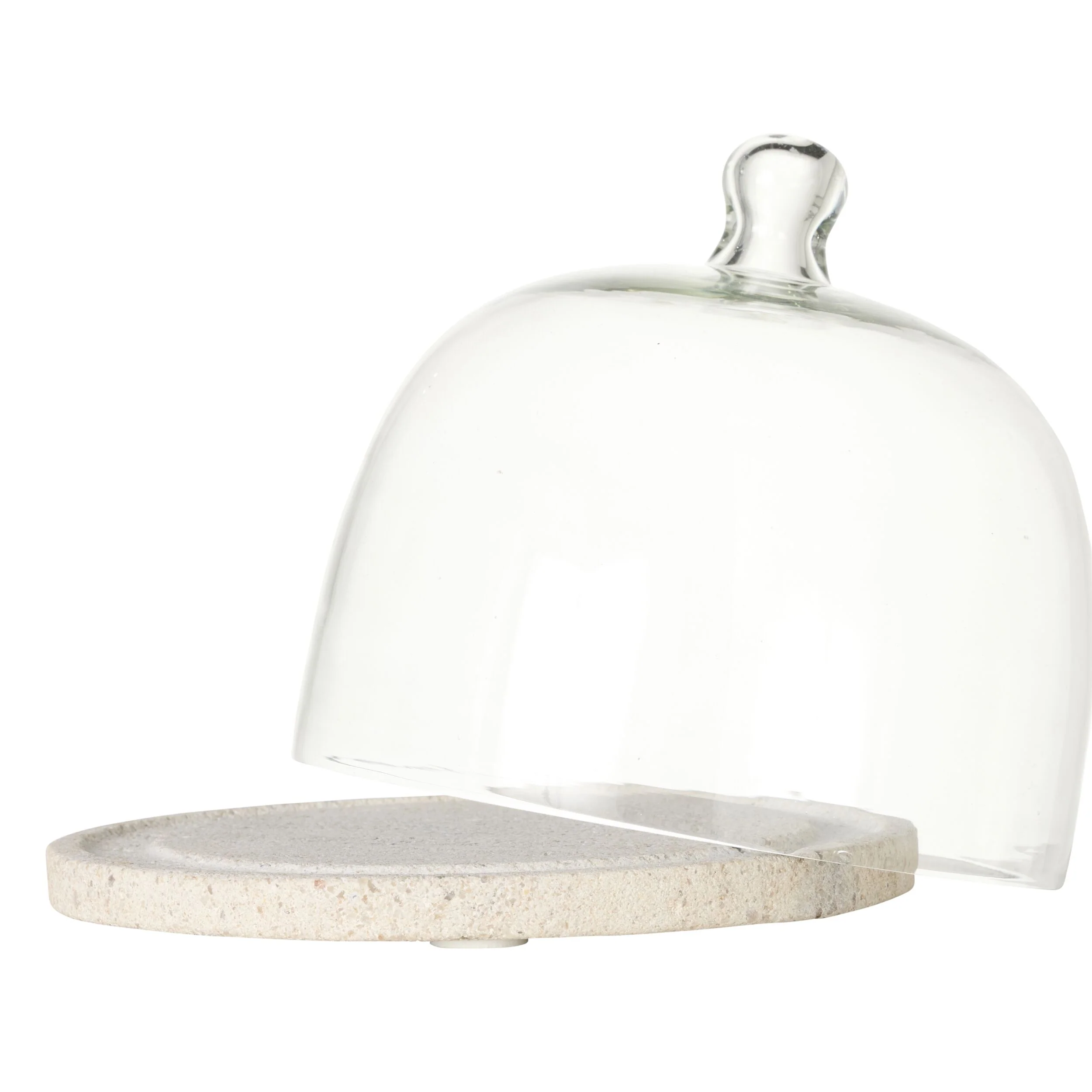 Beige Marble And Glass Cheese Dome - Image 3
