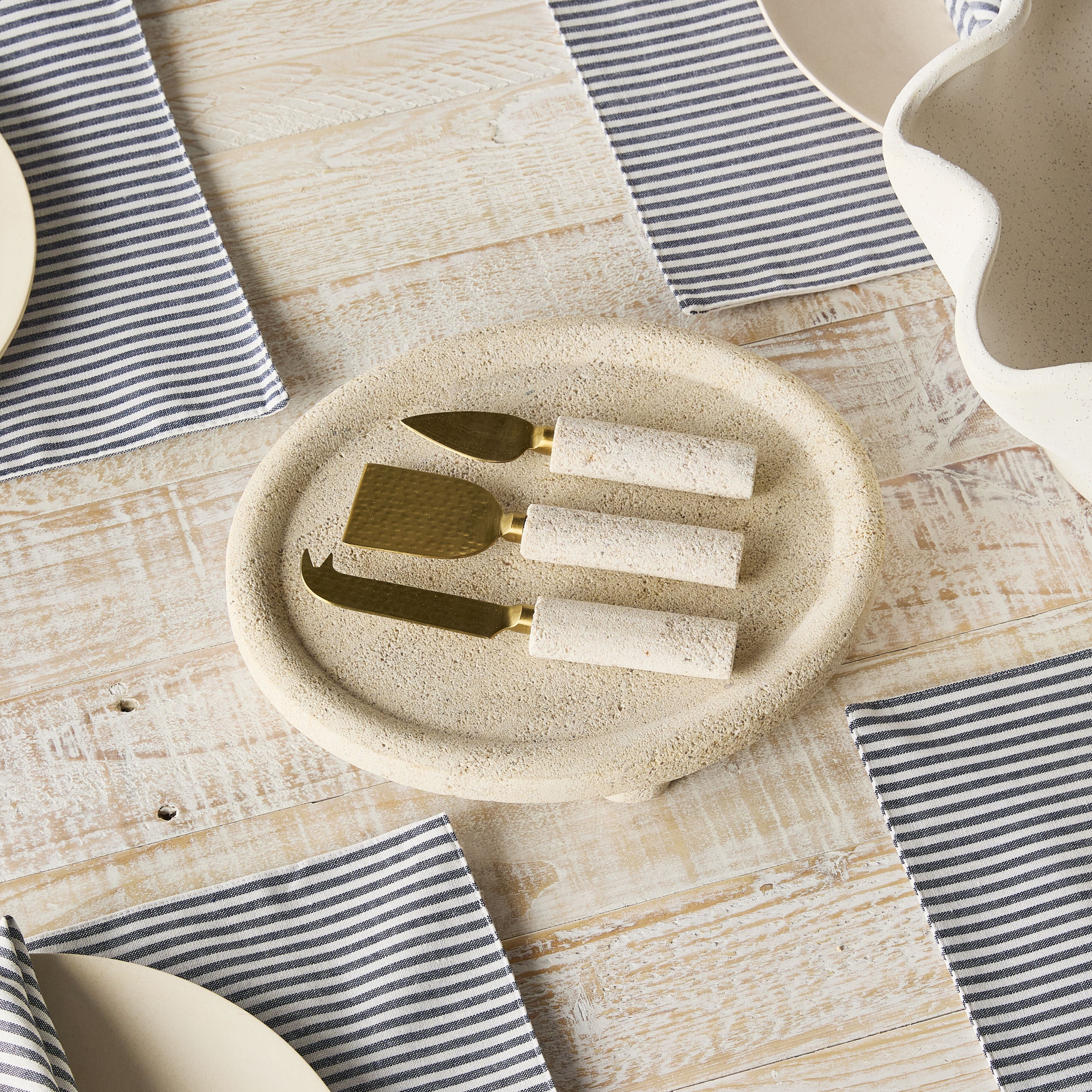 Beige Marble Cheese Knife Set - Image 4