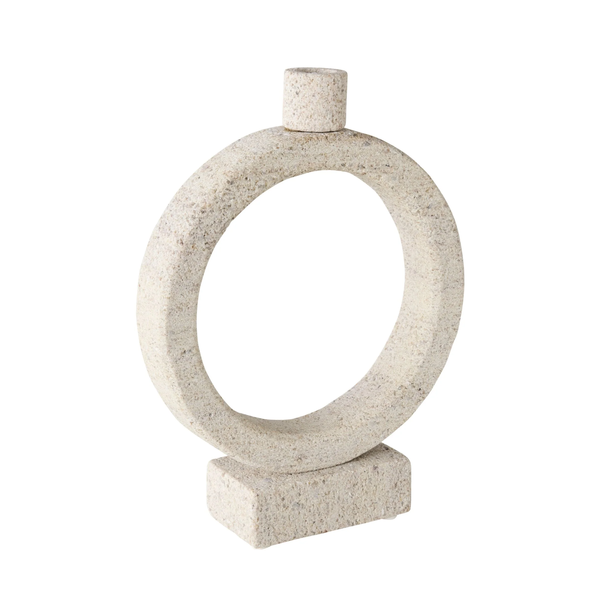 Beige Marble Orb Candle Holder Large - Image 2