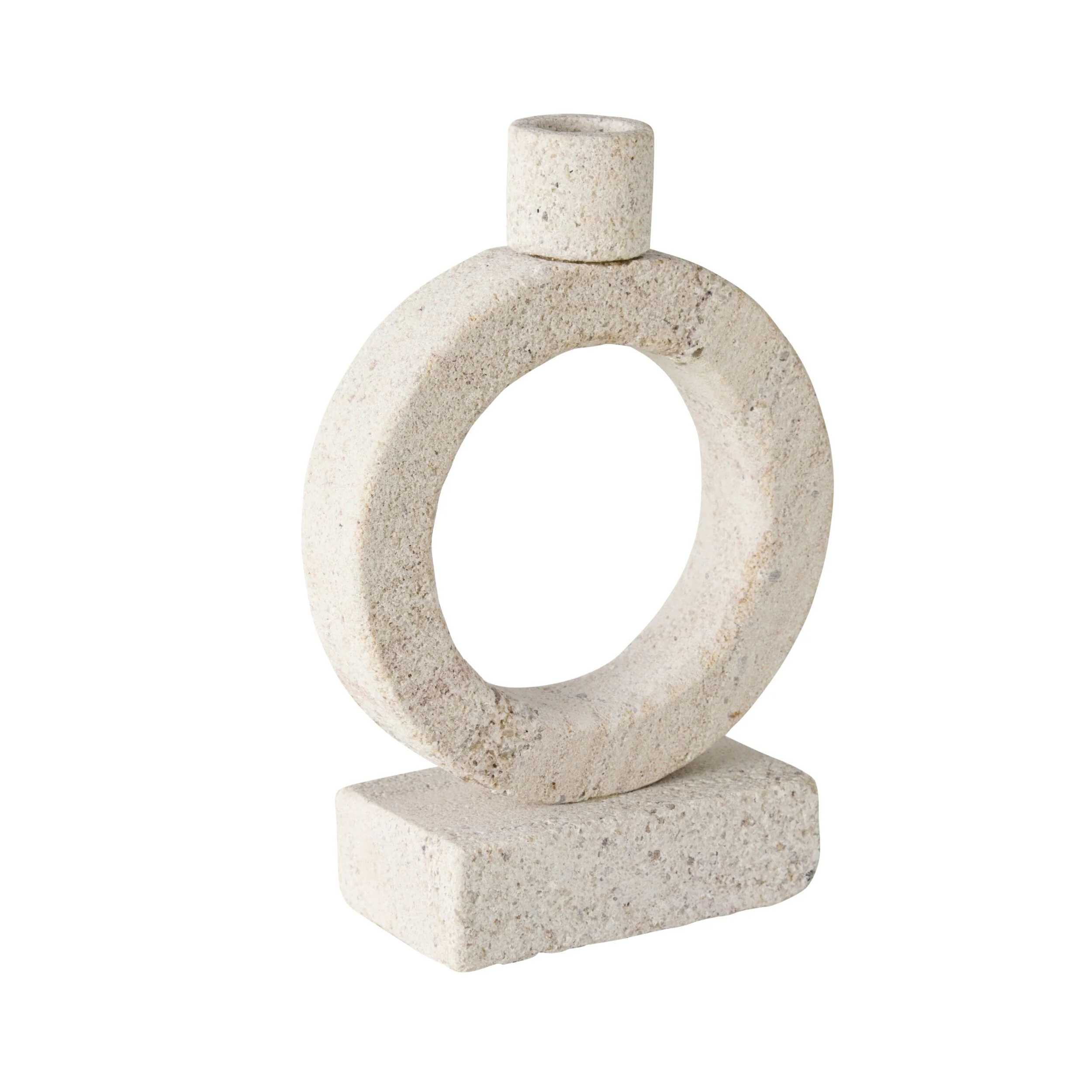 Beige Marble Orb Candle Holder Medium - Image 2