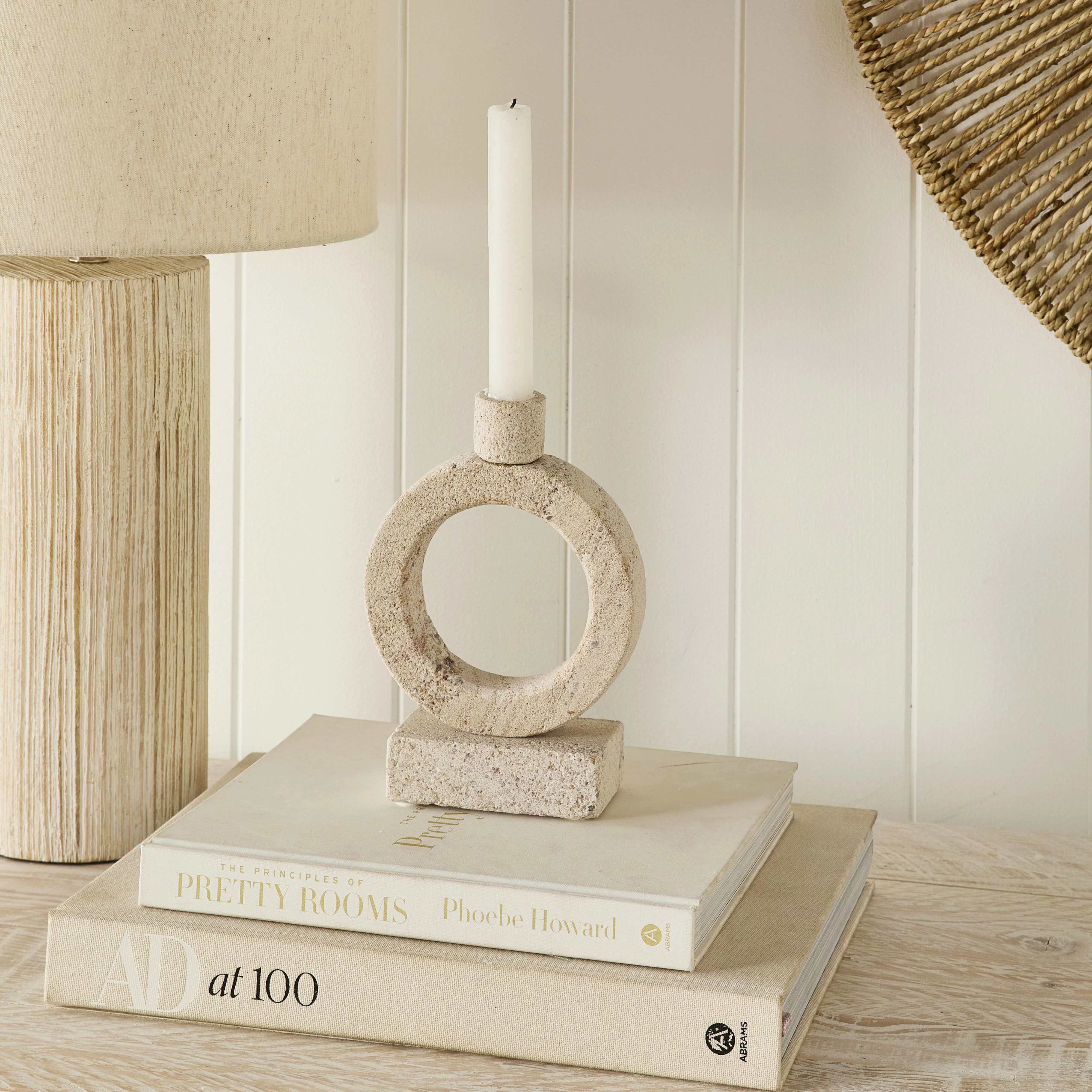 Beige Marble Orb Candle Holder Medium - Image 4