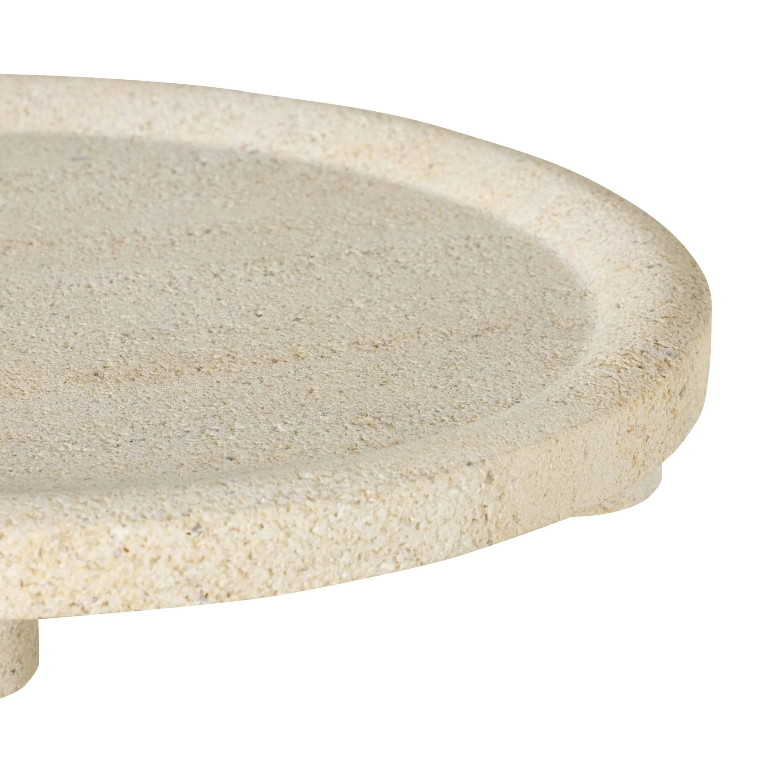 Beige Marble Round Footed Platter - Image 3