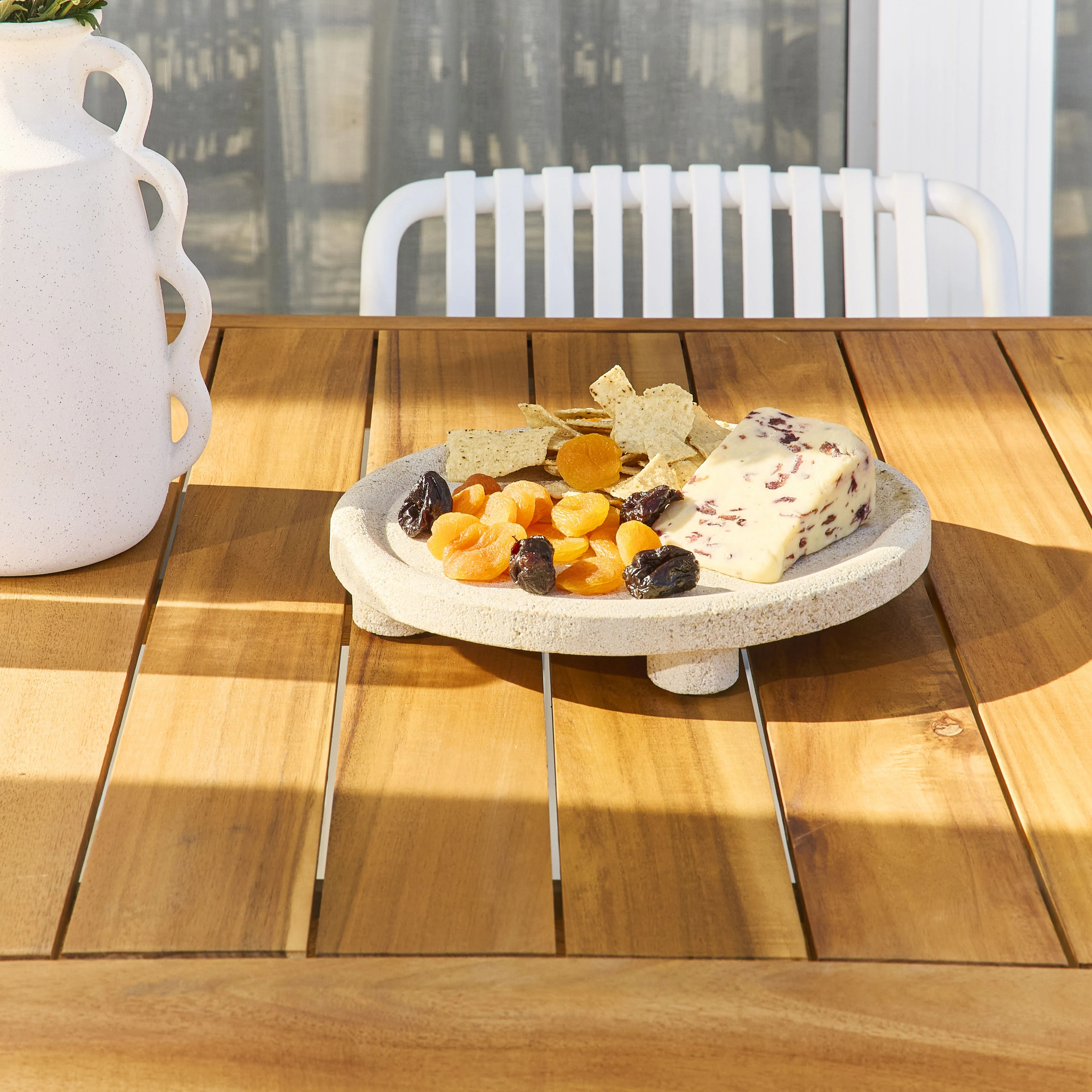 Beige Marble Round Footed Platter - Image 7