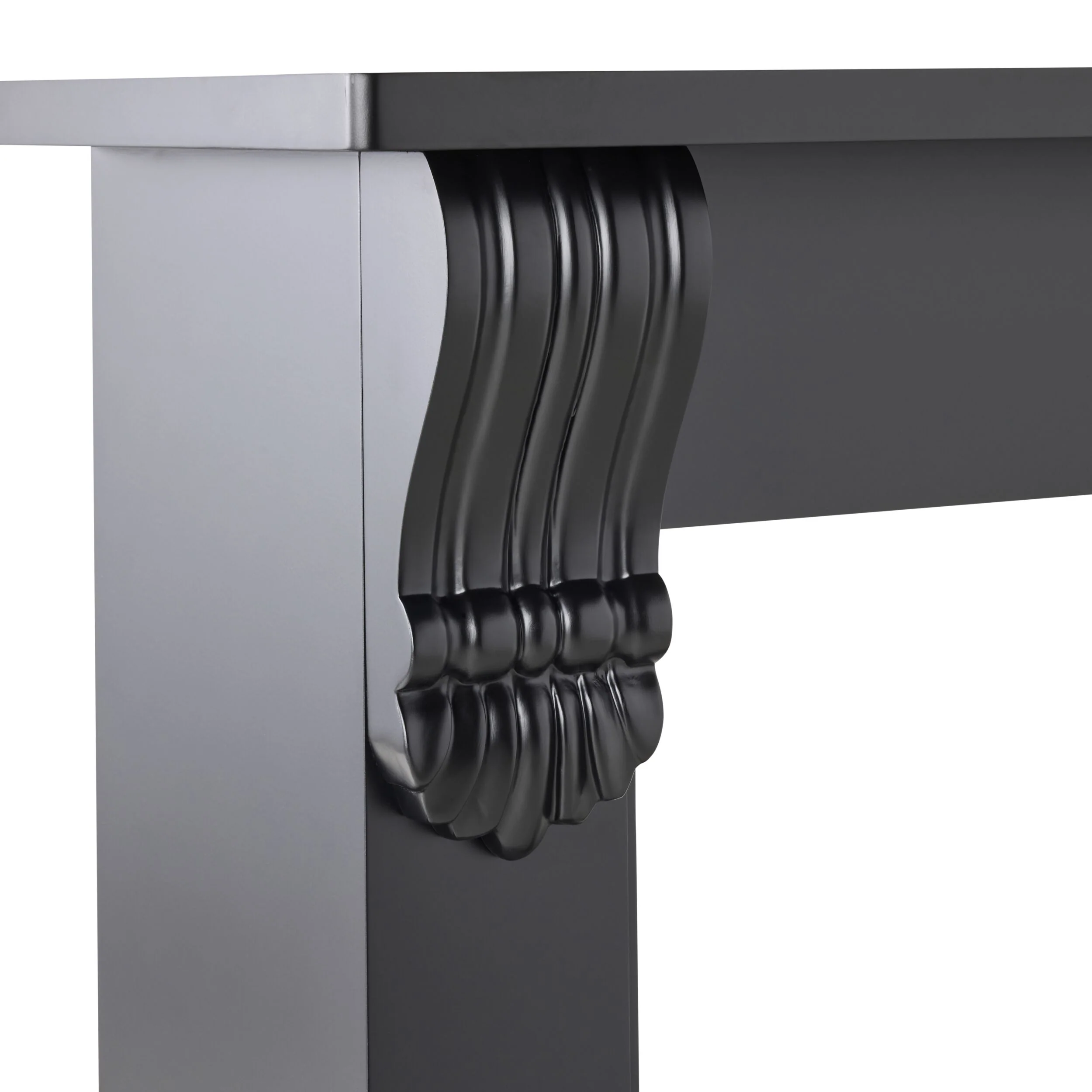 Belford Freestanding Mantel Black 126cm - Image 2