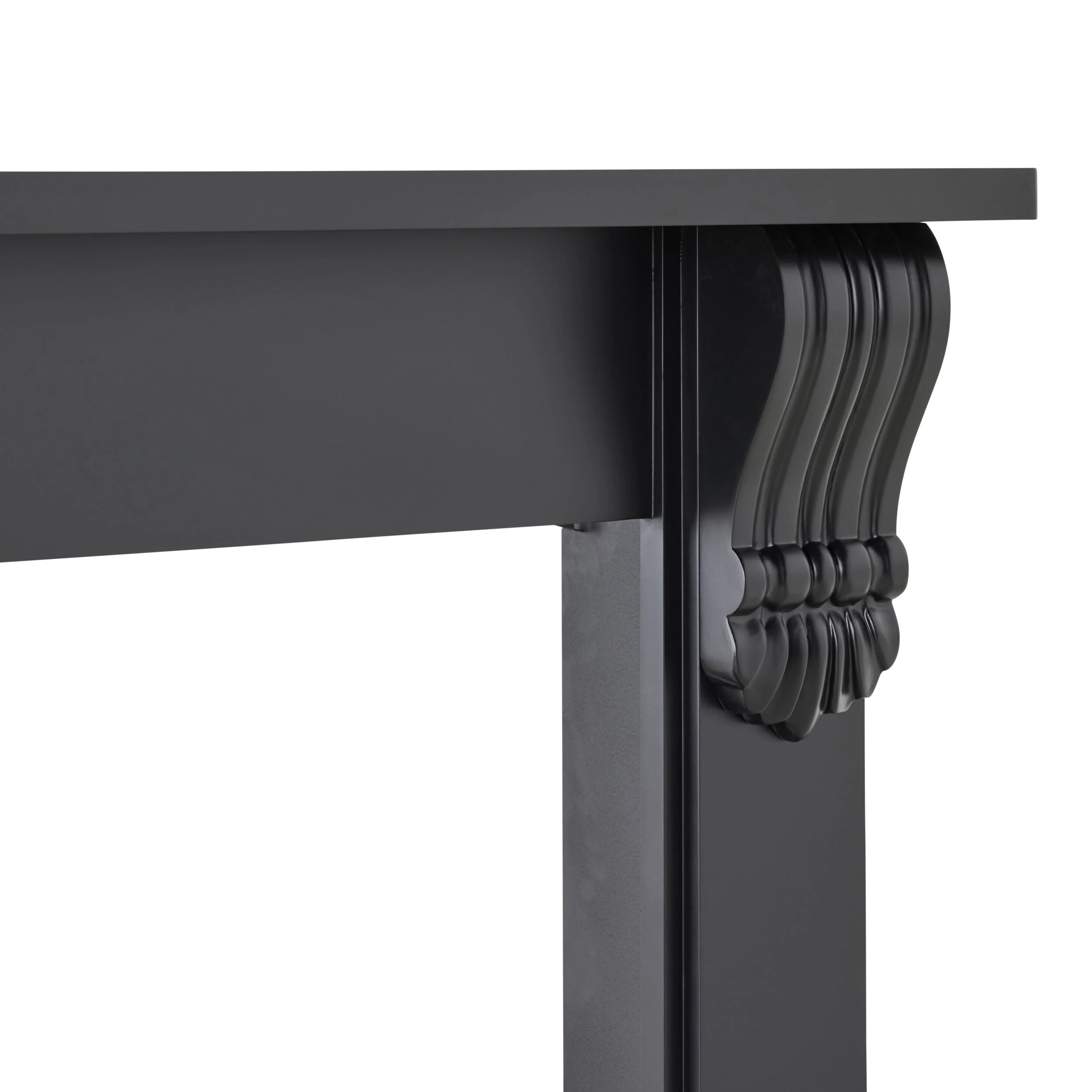 Belford Freestanding Mantel Black 126cm - Image 3