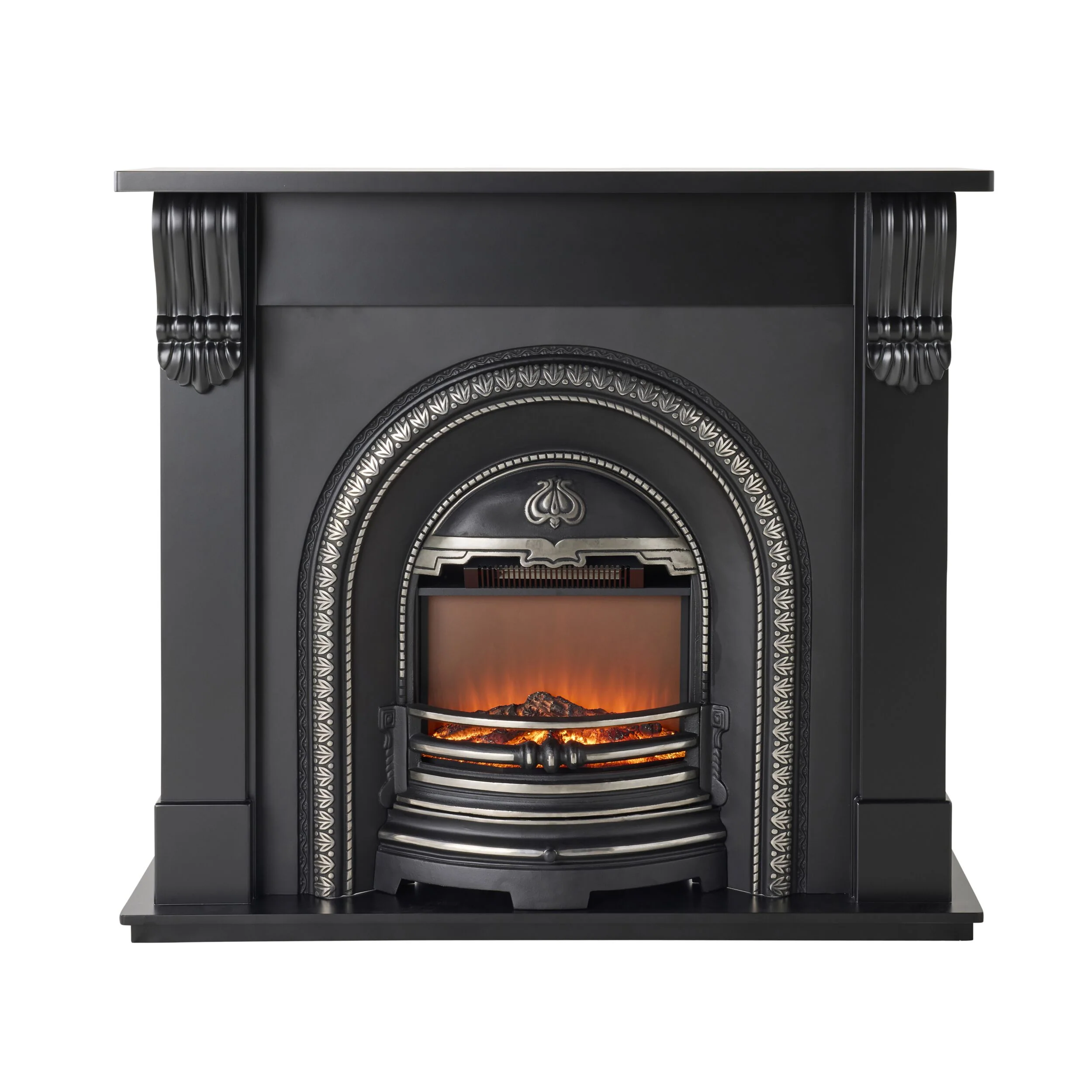 Belford Freestanding Mantel Black 126cm - Image 4