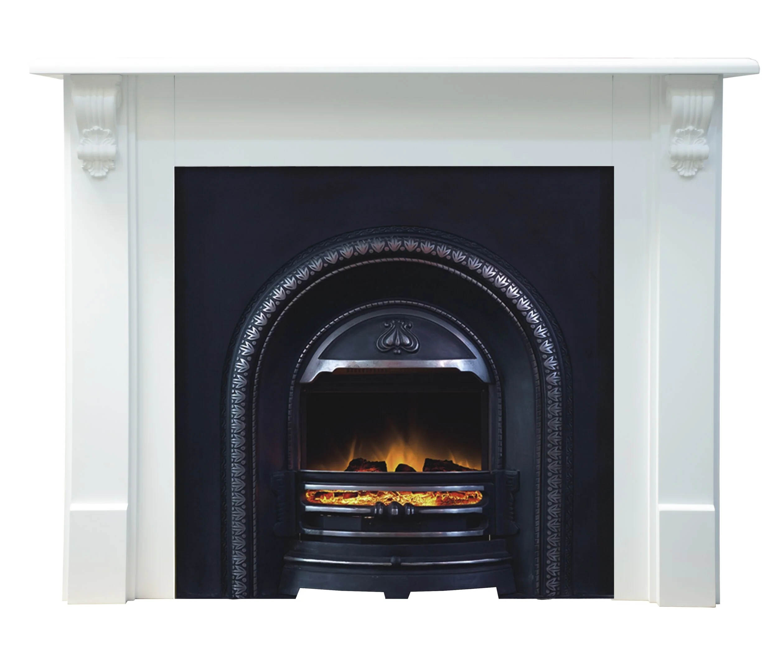 Belford Freestanding Mantel White 144cm - Image 4