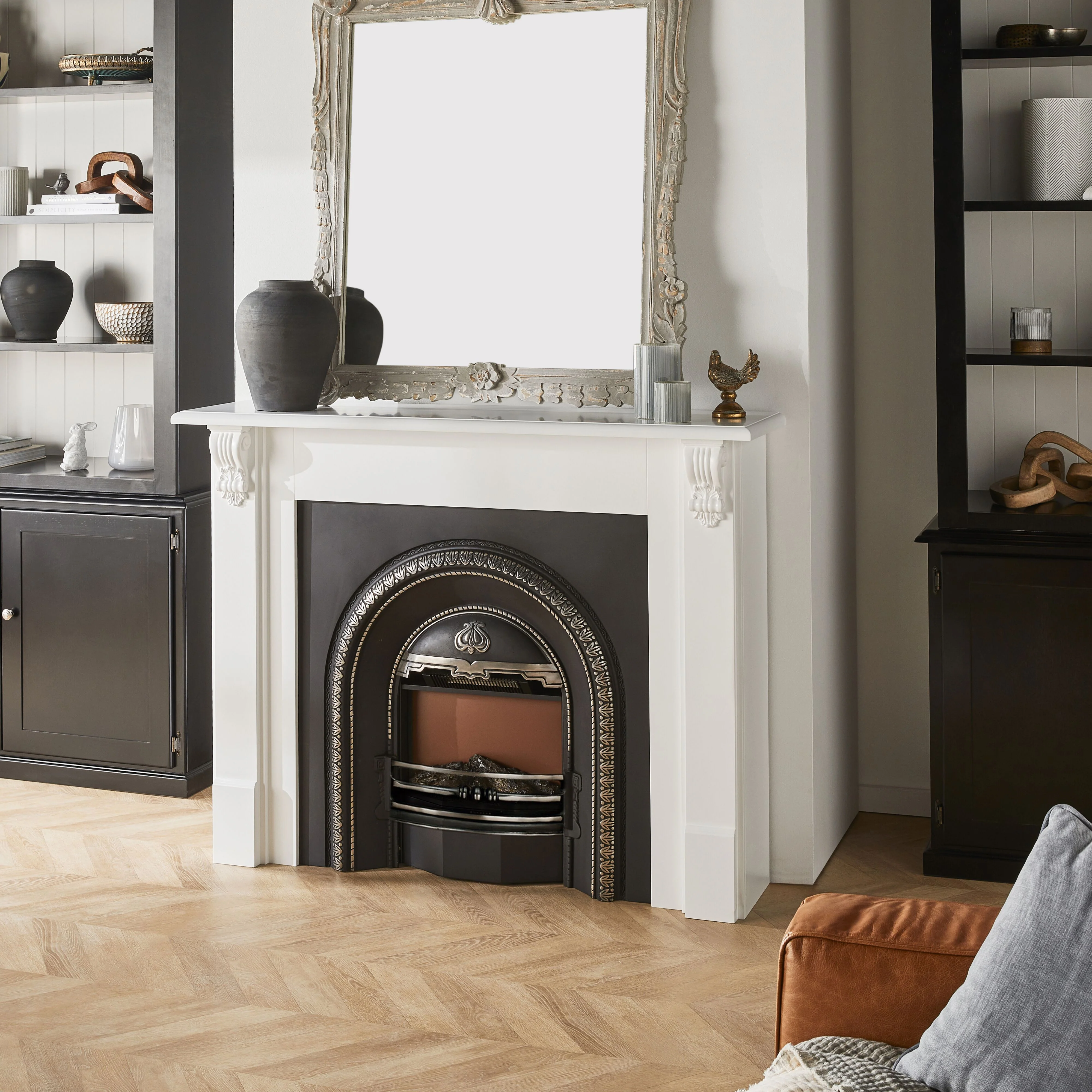 Belford Freestanding Mantel White 144cm - Image 6