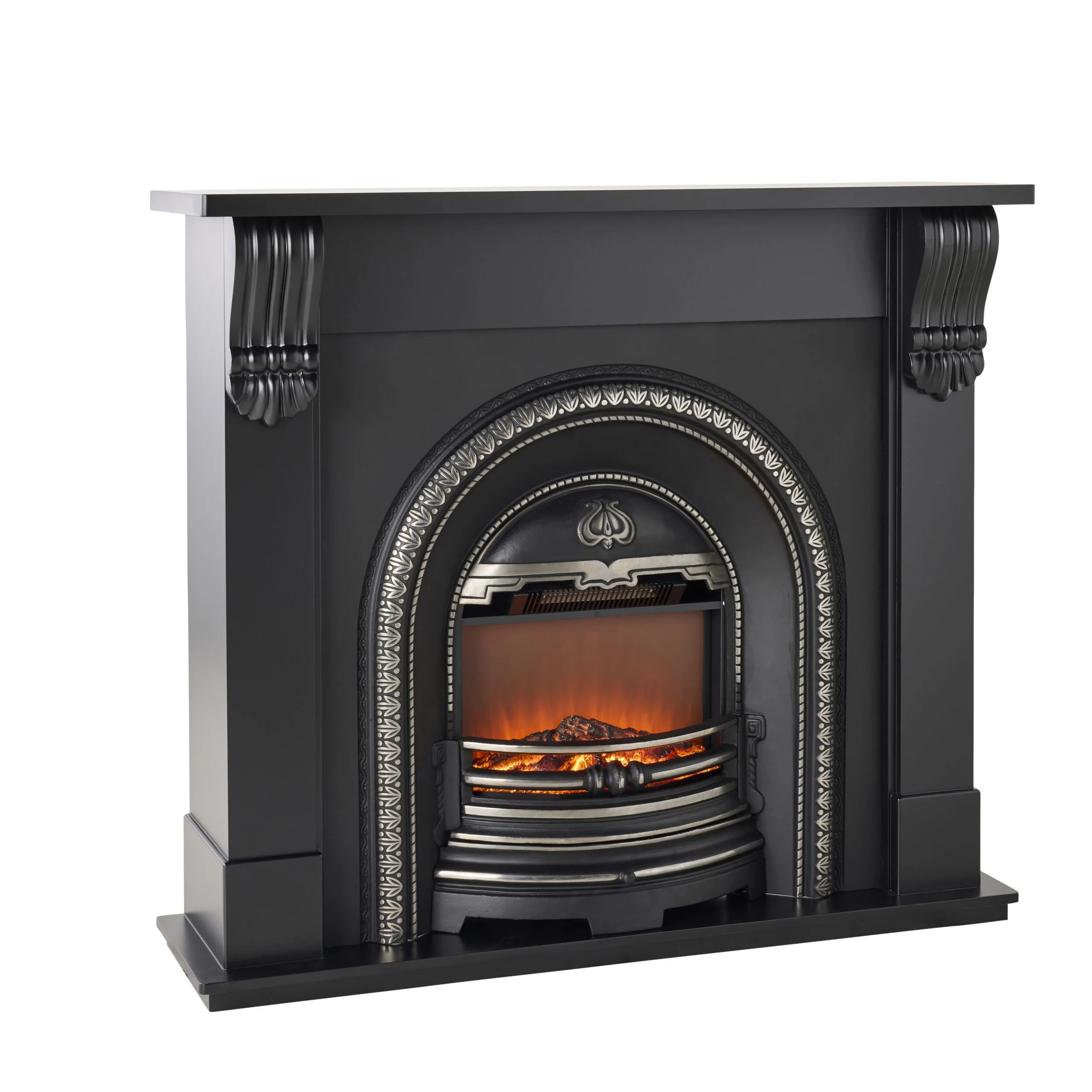 Belford Black Mantel with Regent Electric Insert Package - Image 2