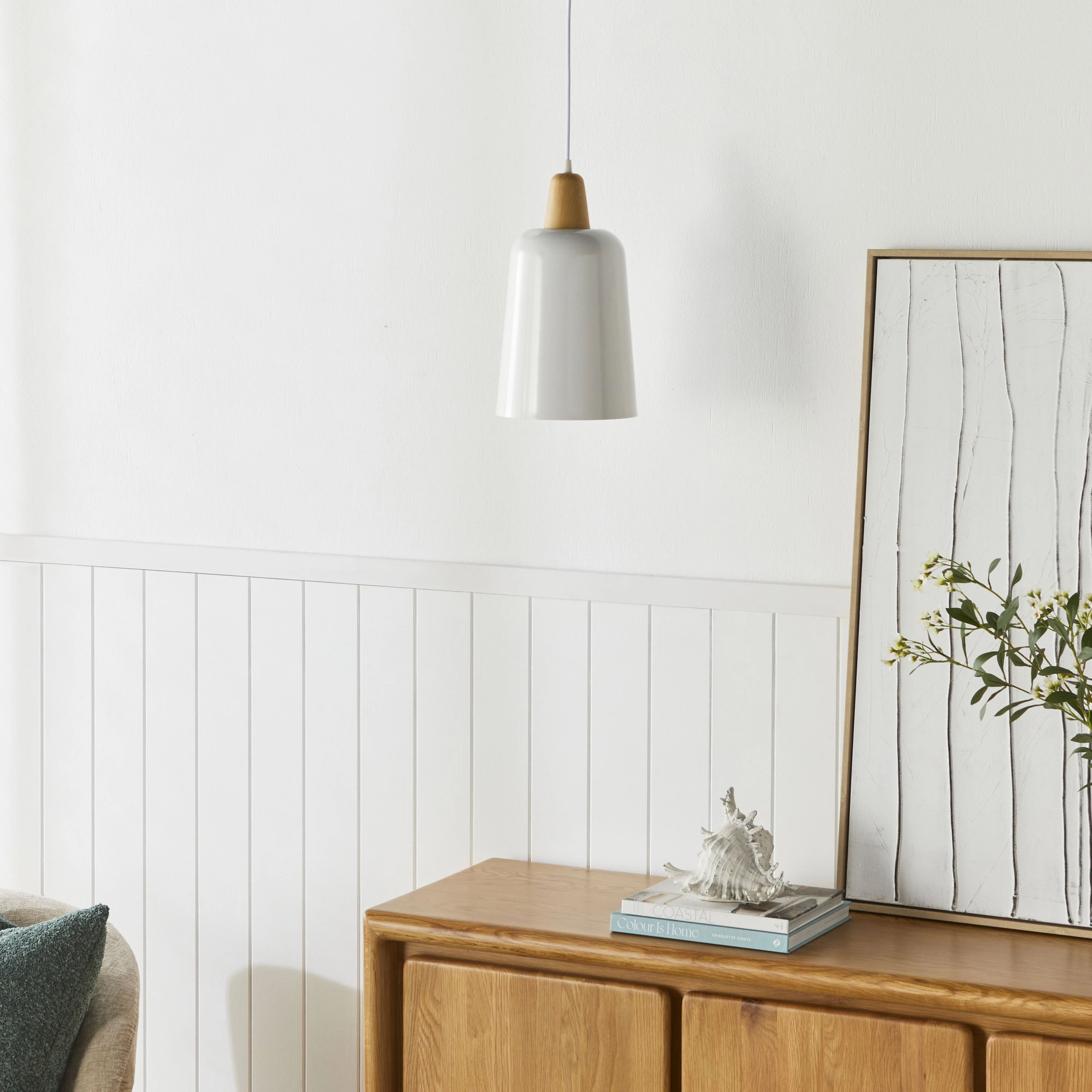 Belgrave Pendant White 34x20cm - Image 4