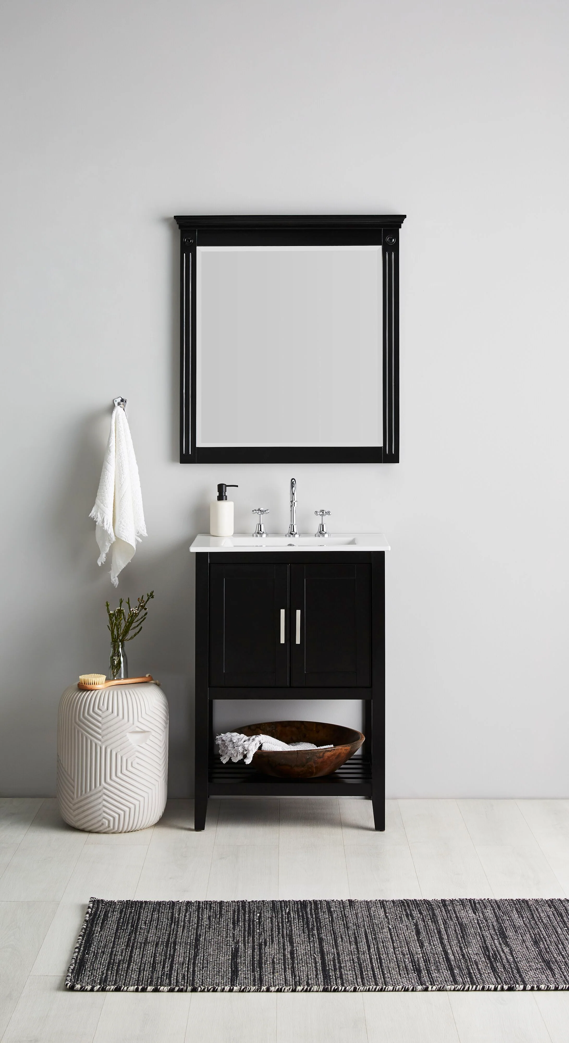 Bella Vanity Mirror Black 76cm - Image 3