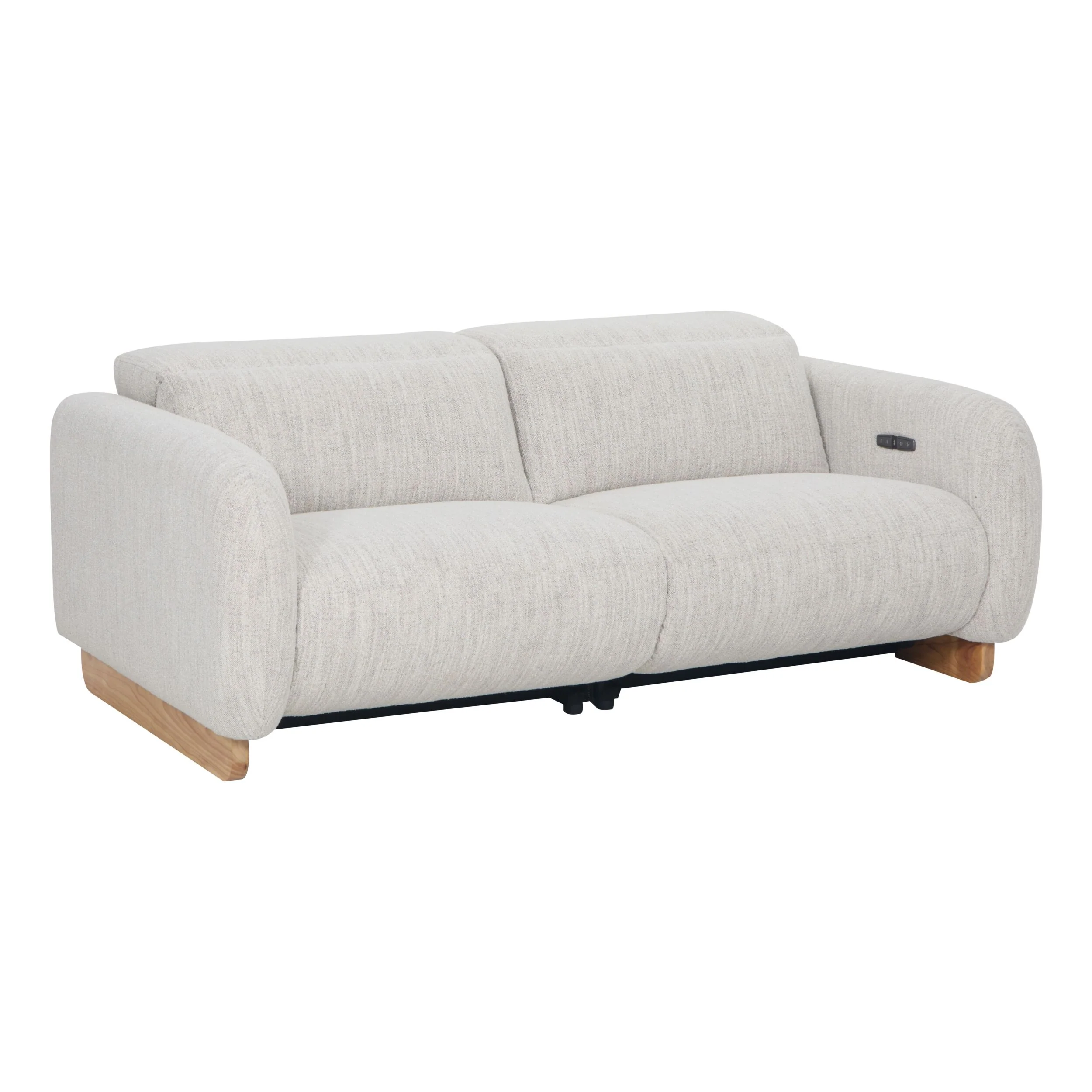 Bellano 3 Seater Recliner Natural Textured Slub - Image 2