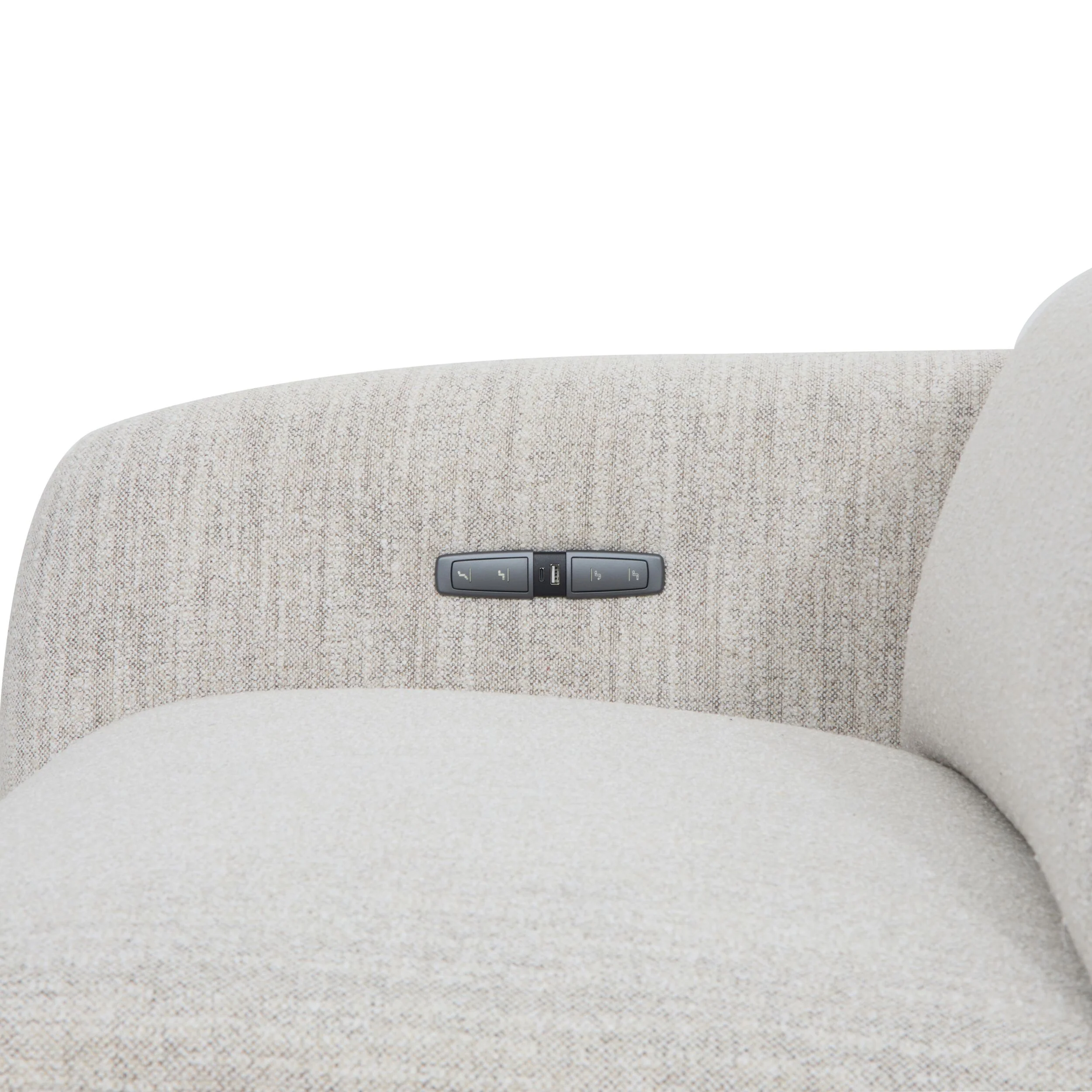 Bellano 3 Seater Recliner Natural Textured Slub - Image 7