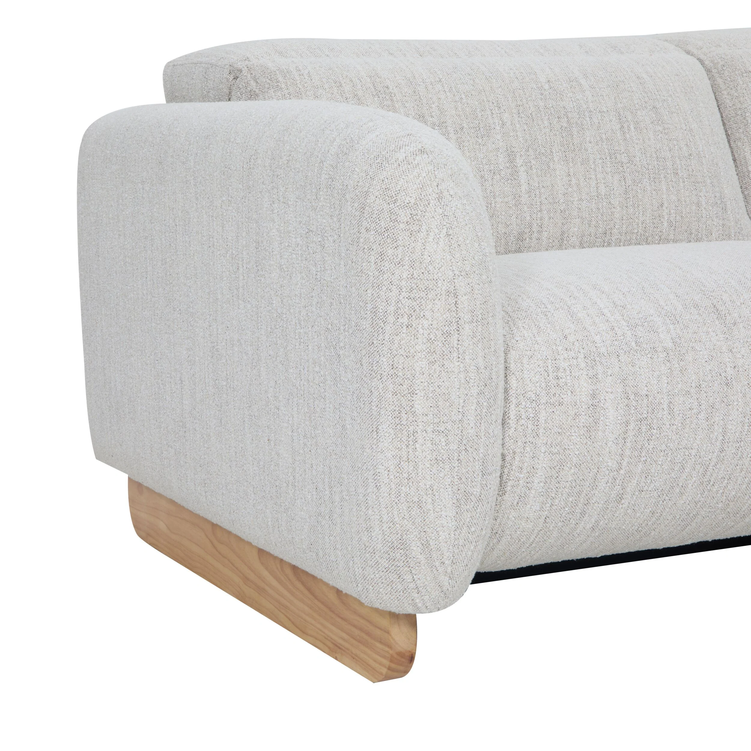 Bellano 3 Seater Recliner Natural Textured Slub - Image 8