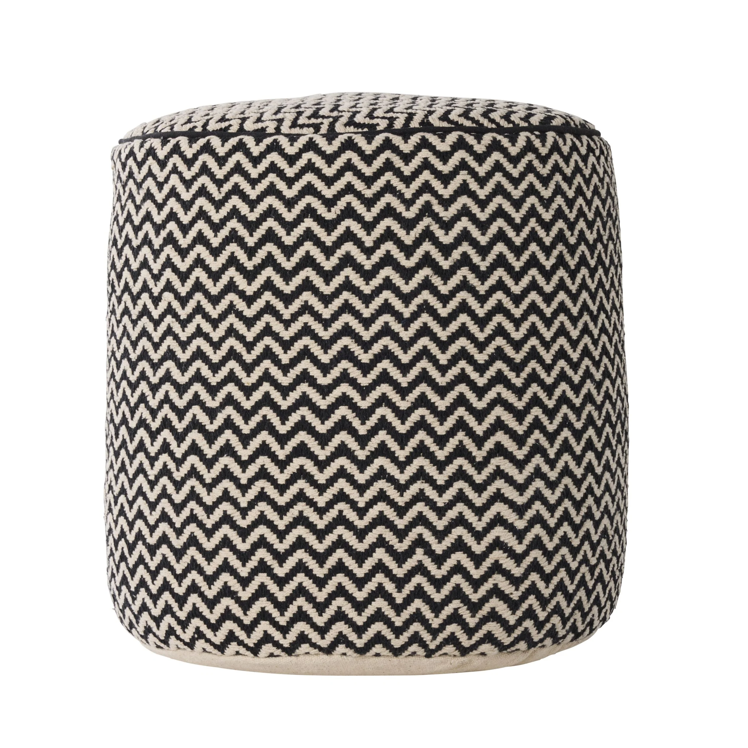 Bellevue Chevron Round Pouf - Image 2