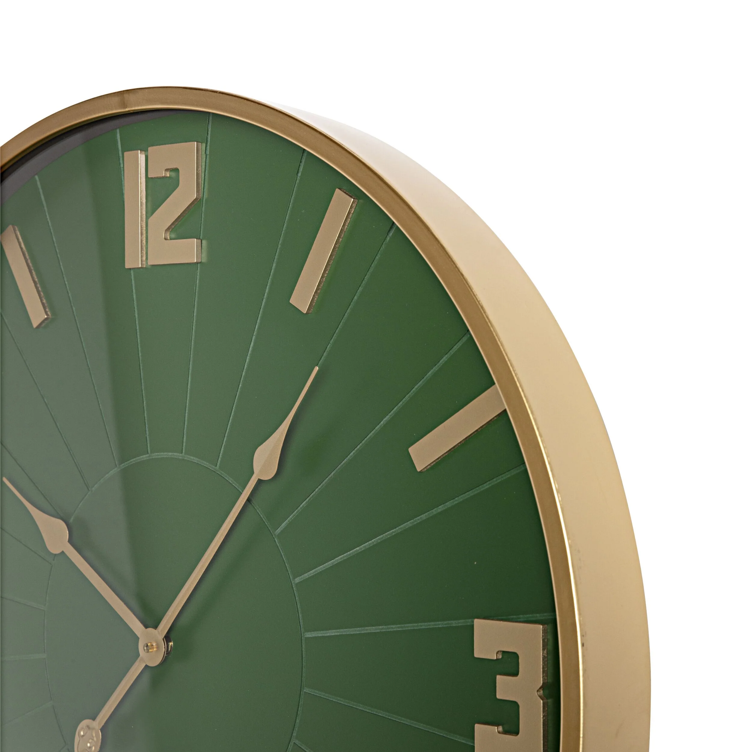 BeyondTime Green and Gold Wall Clock 68cm - Image 2