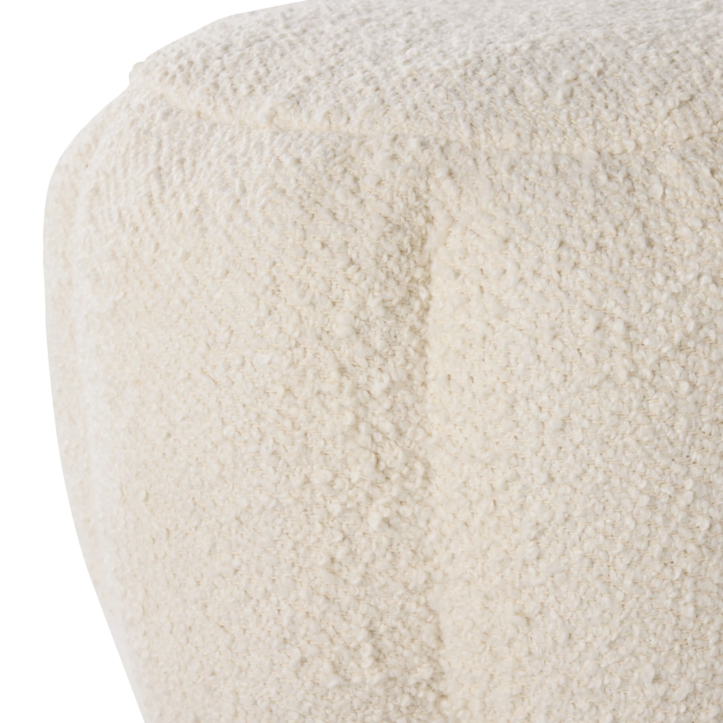 Bindi Boucle Scalloped Pouf - Image 3