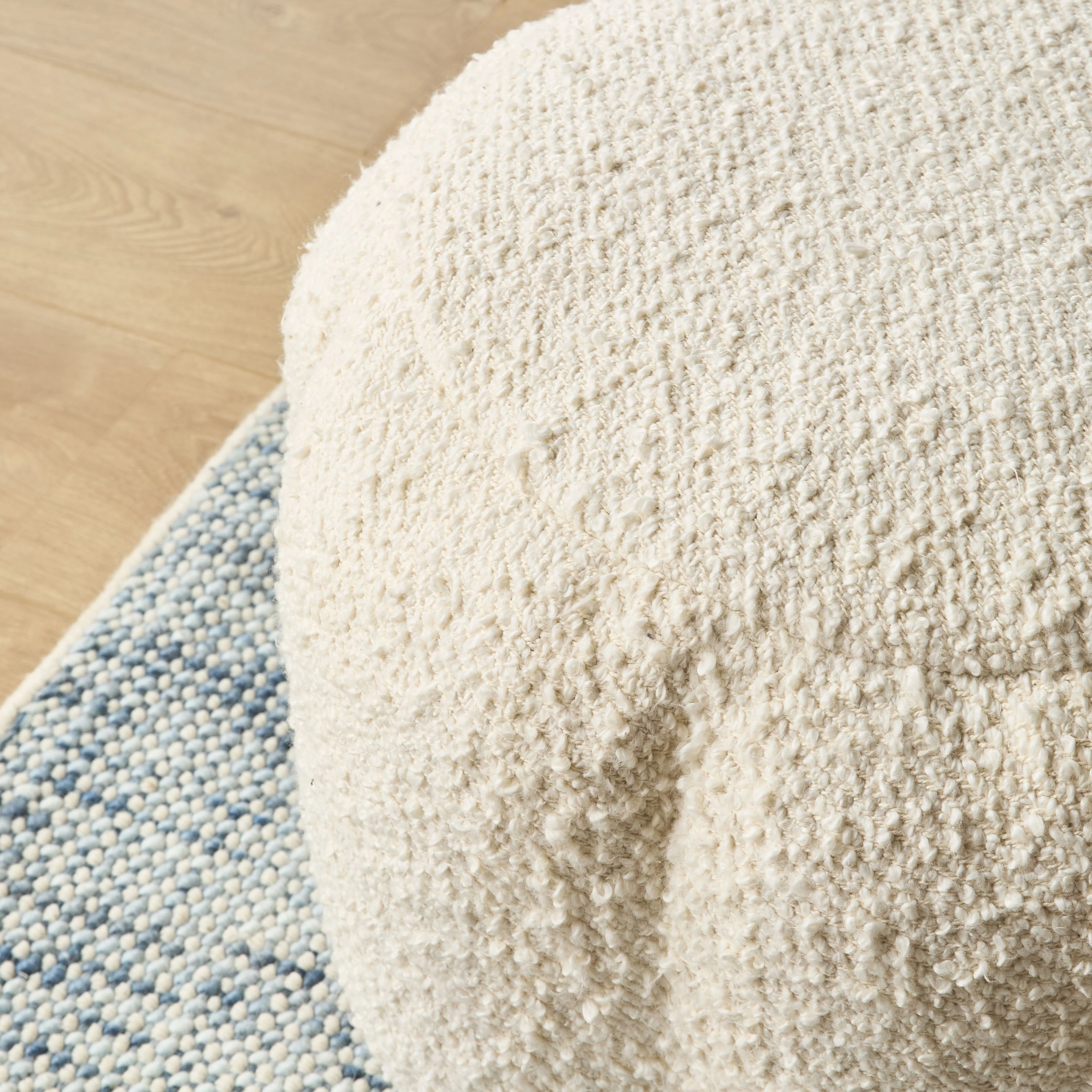 Bindi Boucle Scalloped Pouf - Image 5